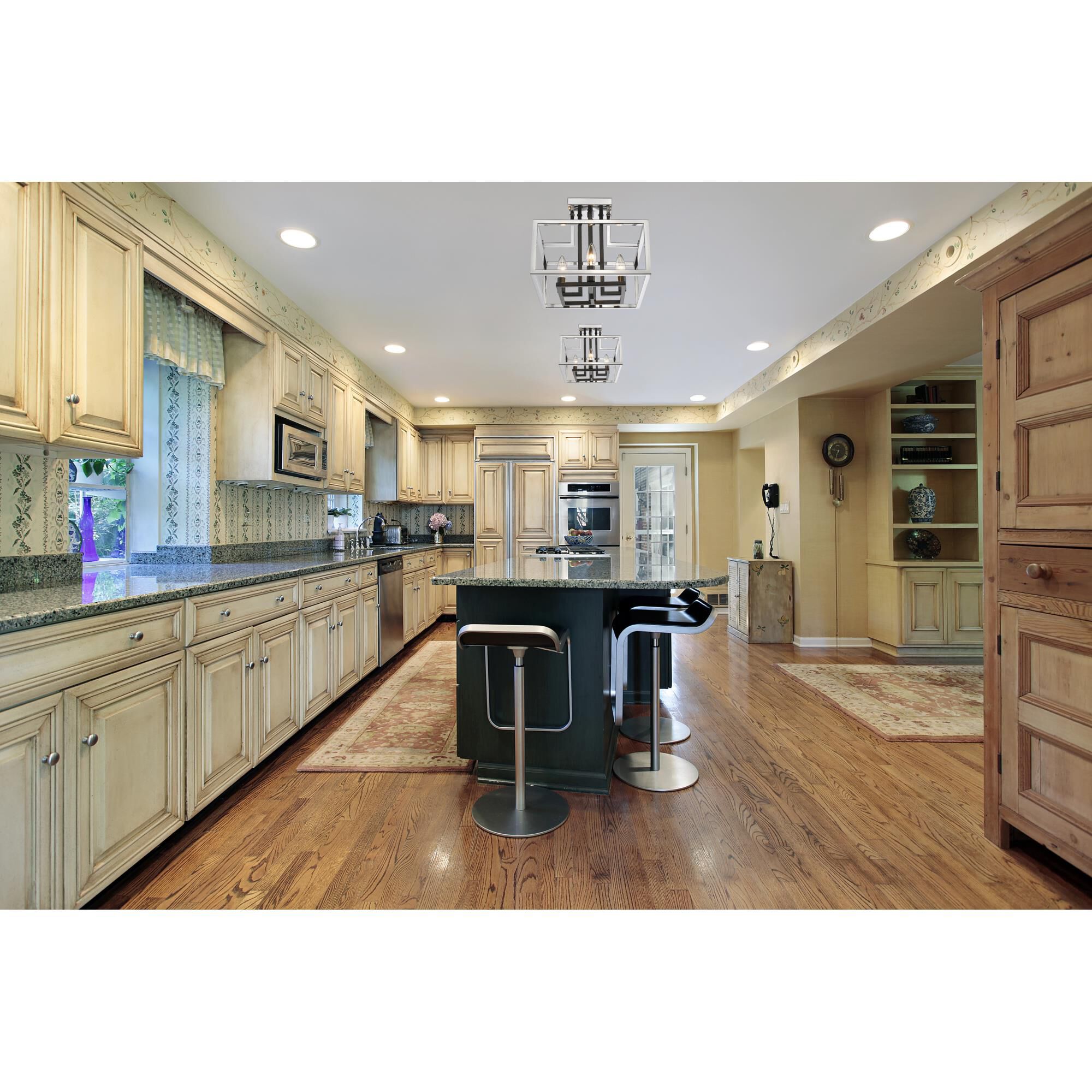 Quadra 13 Inch 4 Light Semi Flush Mount by Z-Lite