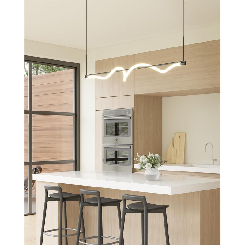 Cursive Medium Linear Chandelier by Kuzco