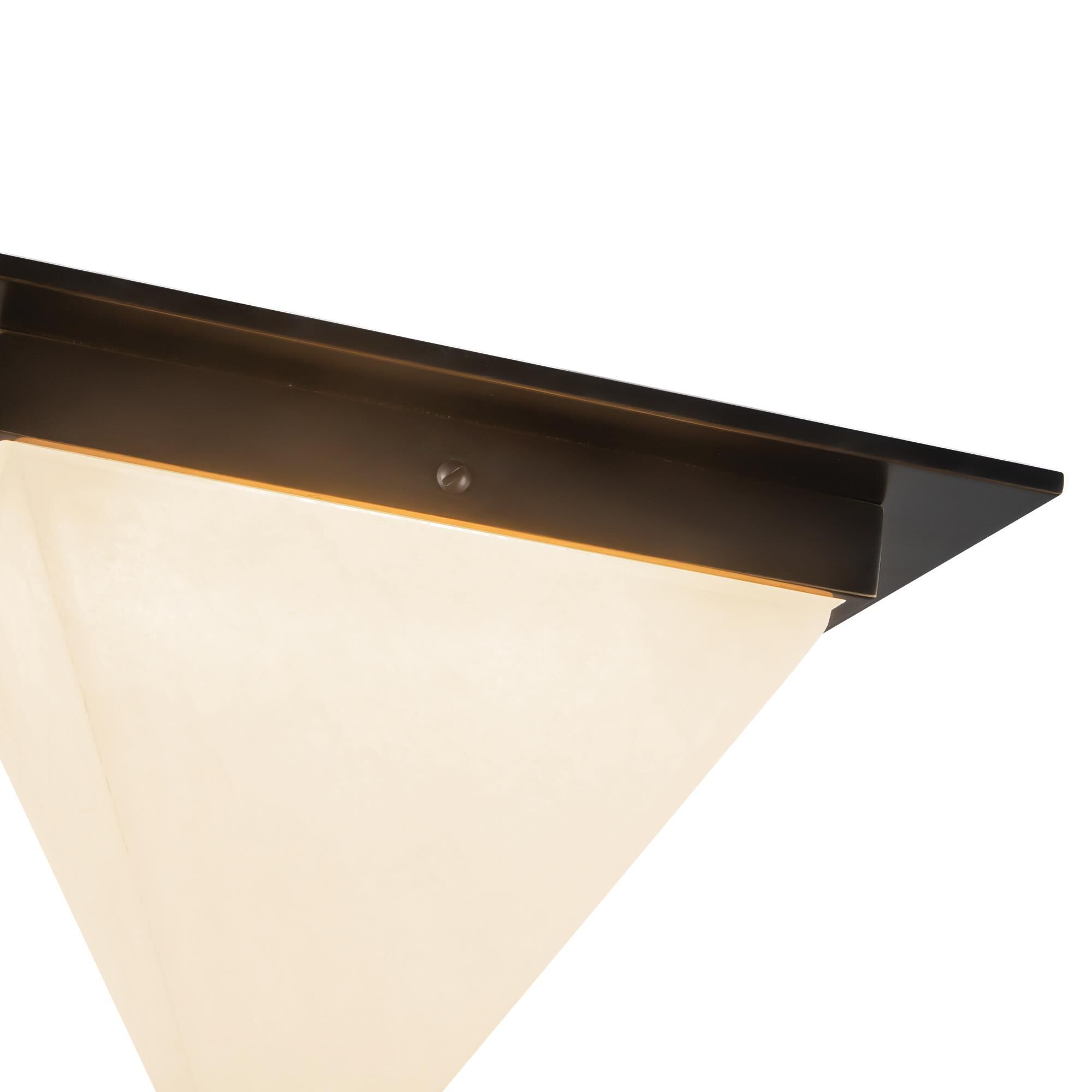 Shown in Urban Bronze finish and Alabaster glass