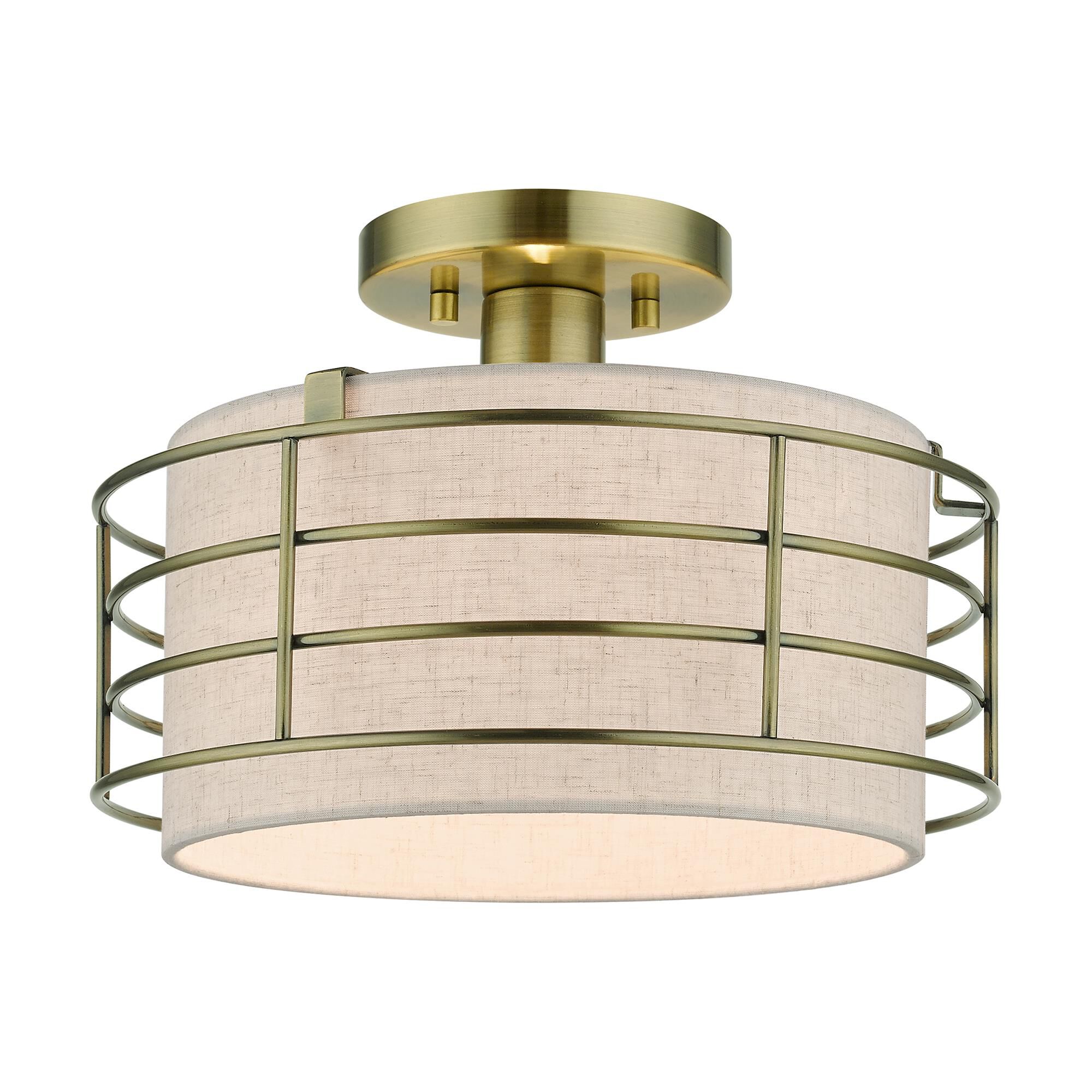 Blanchard 12 Inch 1 Light Semi Flush Mount by Livex Lighting