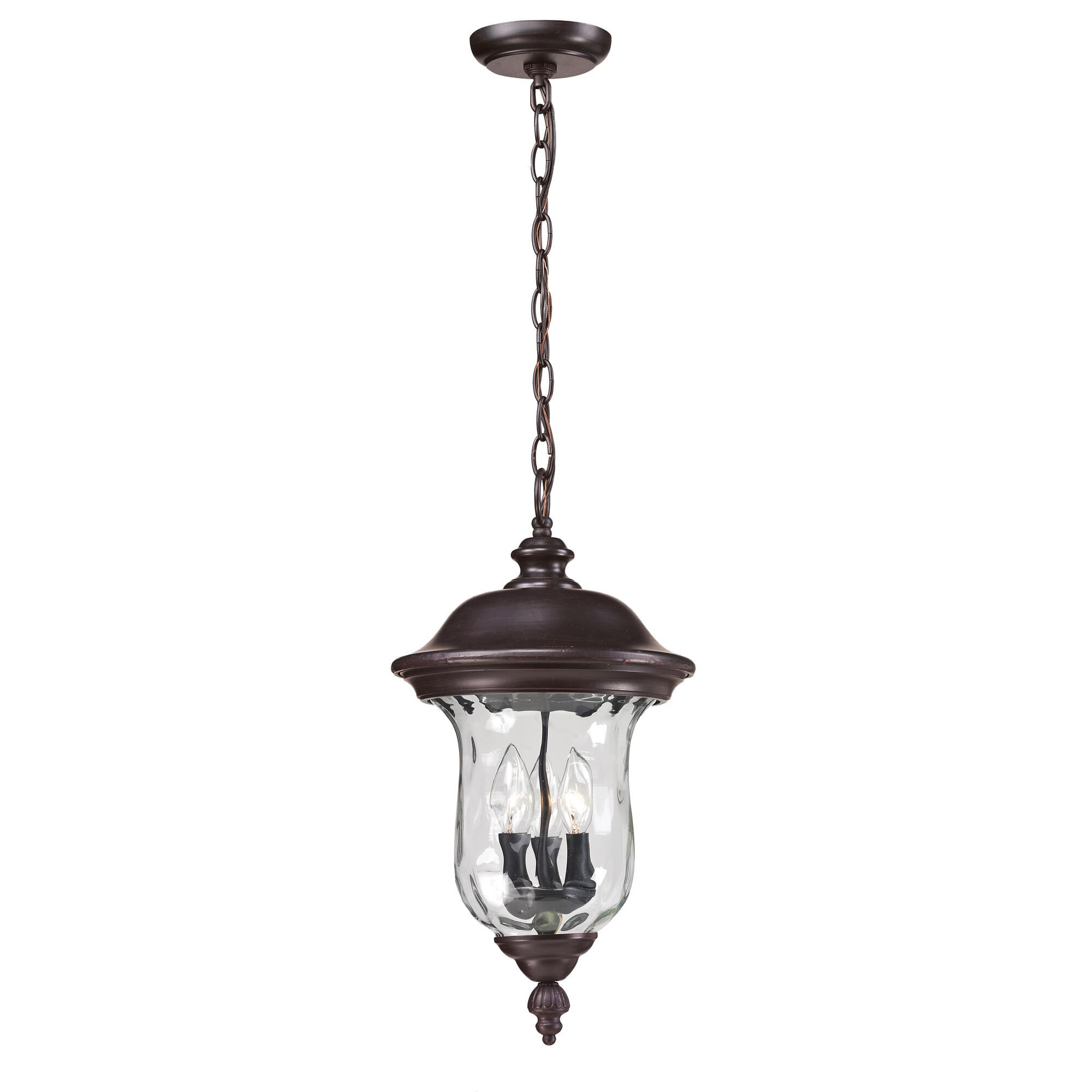 Shown in Bronze finish and Glass shade