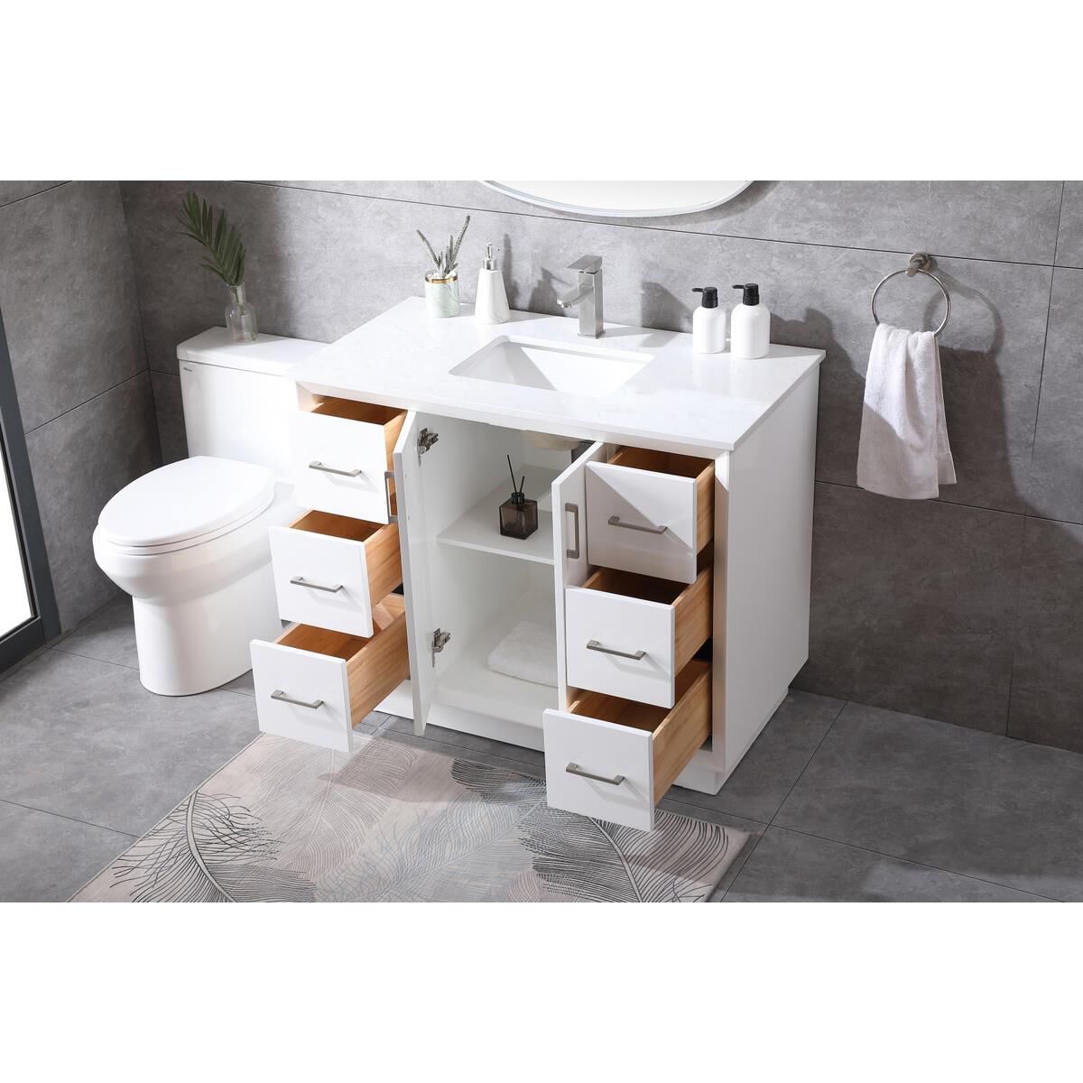 Shown in White finish