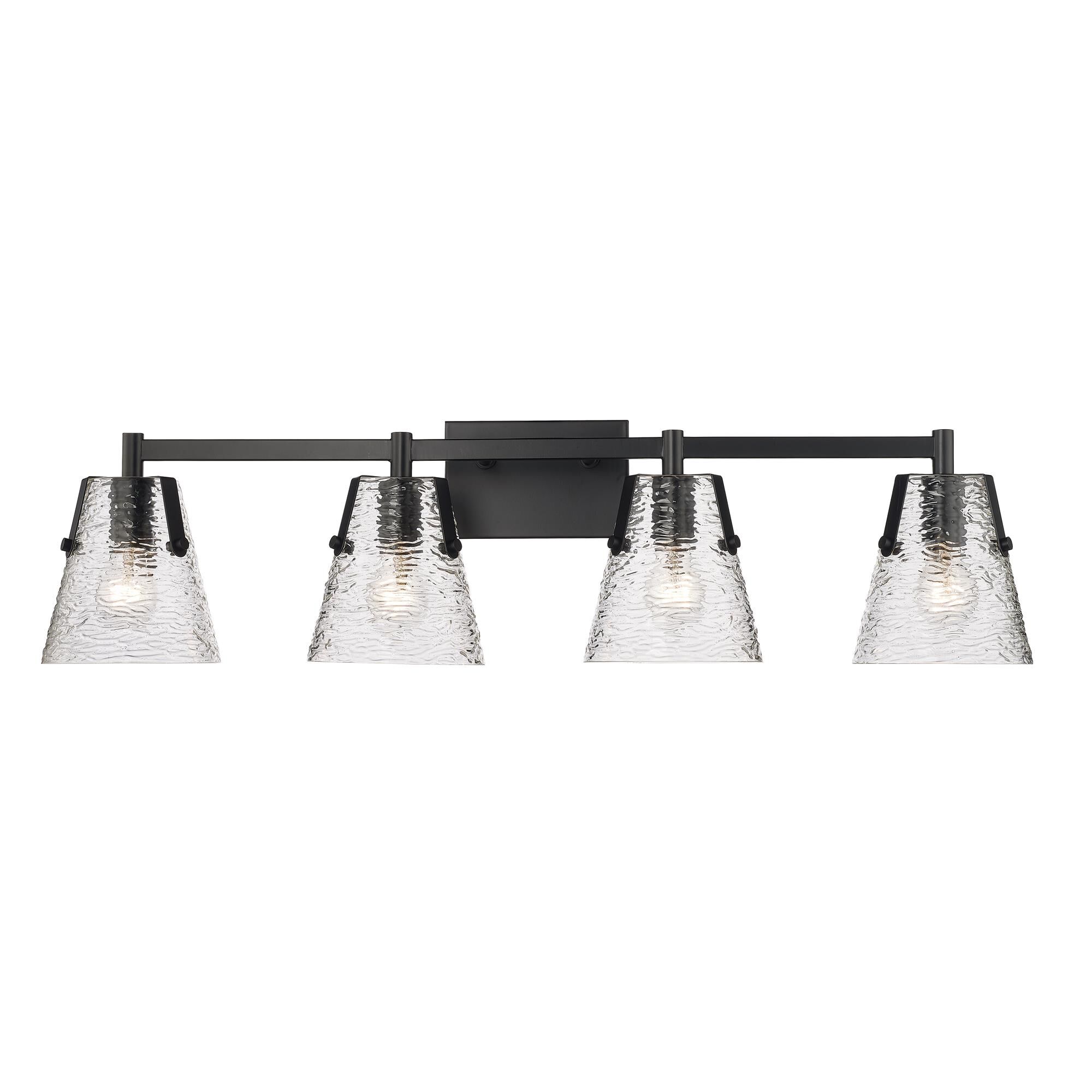 Shown in Chrome finish and Clear Ribbed glass