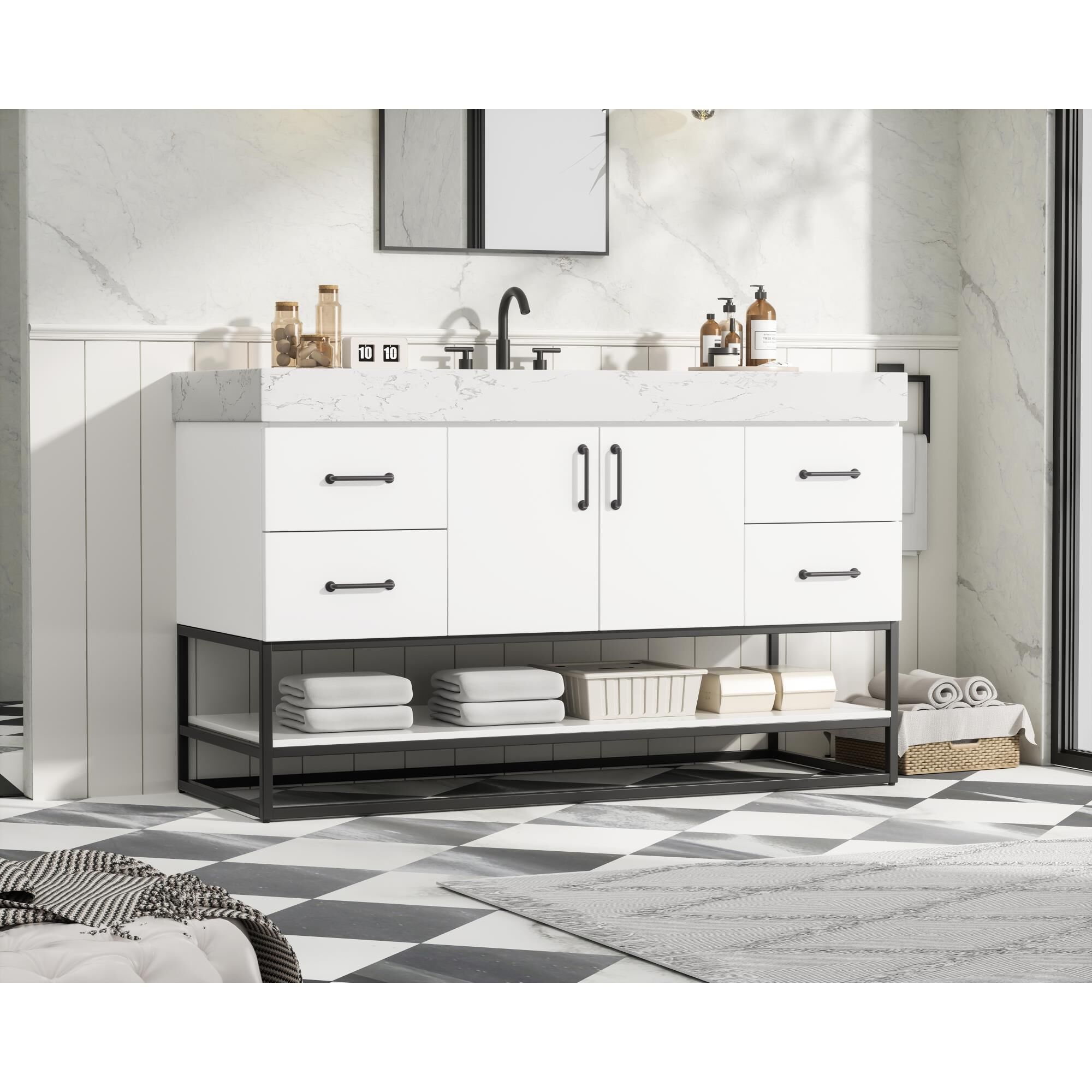 Caroline 54 Inch Bath Vanity by Elegant Dcor