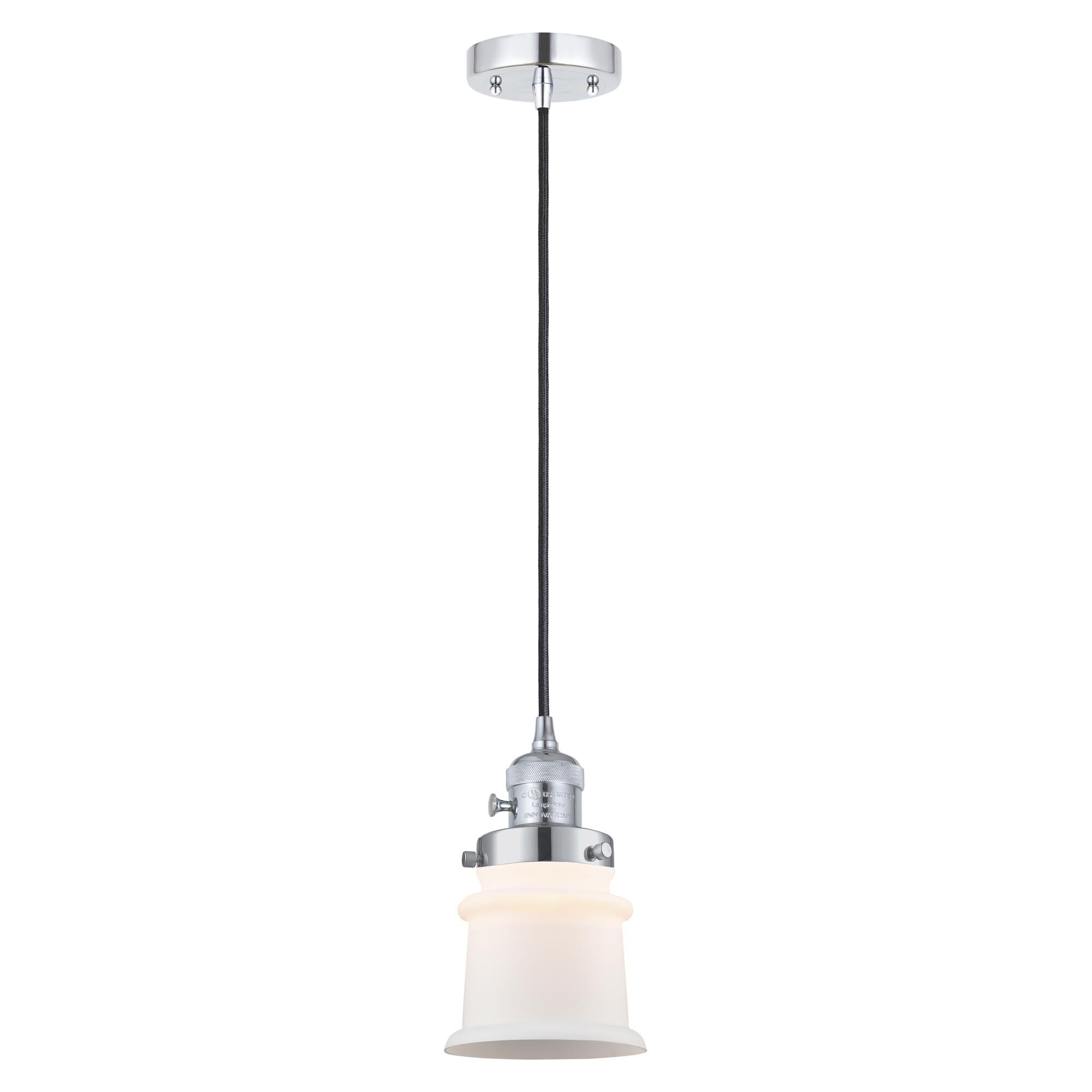 Shown in Polished Chrome finish and Matte White glass