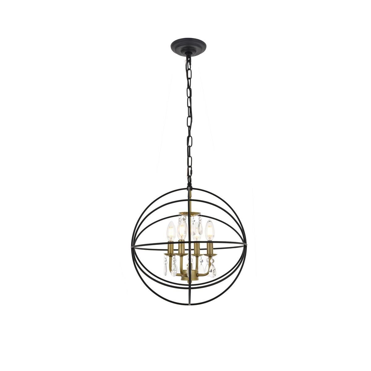 Shown in Matte Black And Brass finish and Clear Royal Cut crystal