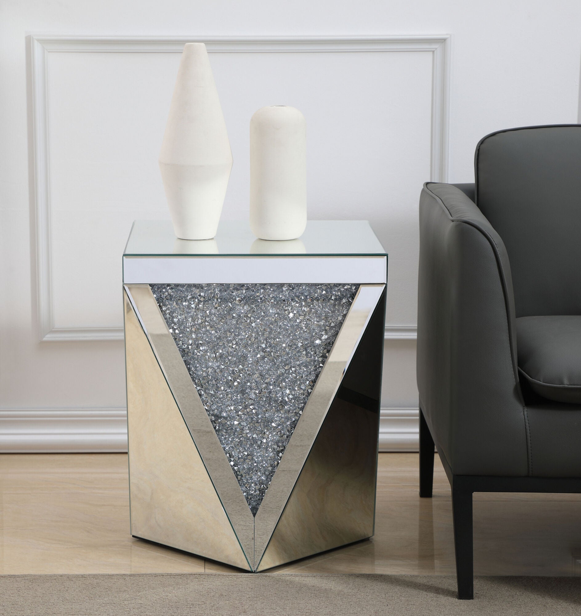 Shown in Clear Mirror finish and Royal Cut - Silver crystal