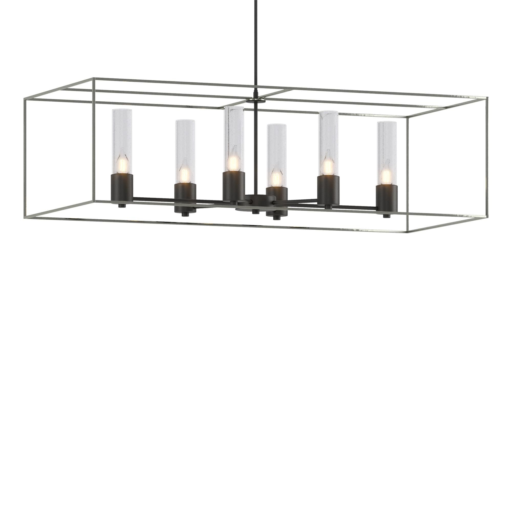 Shown in Black finish and Clear glass and Sterling accent