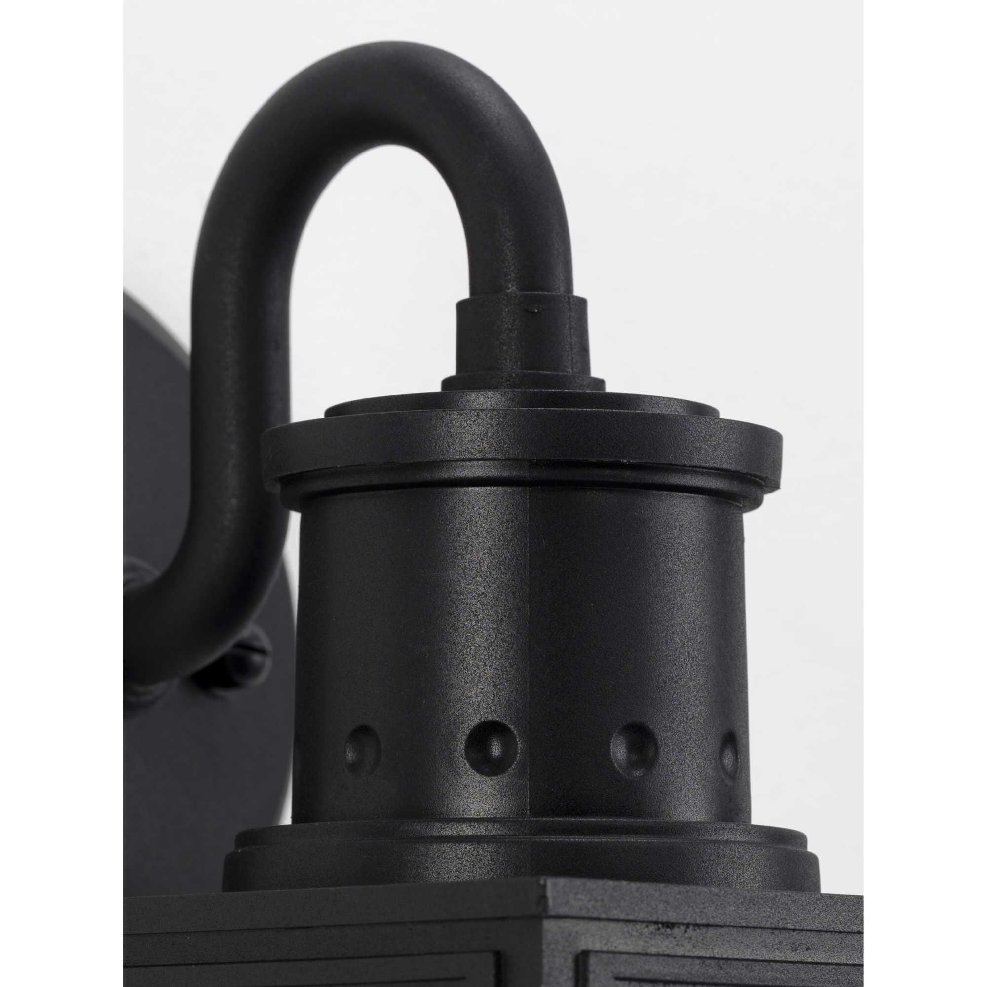 Shown in Textured Black finish and Clear Seeded glass