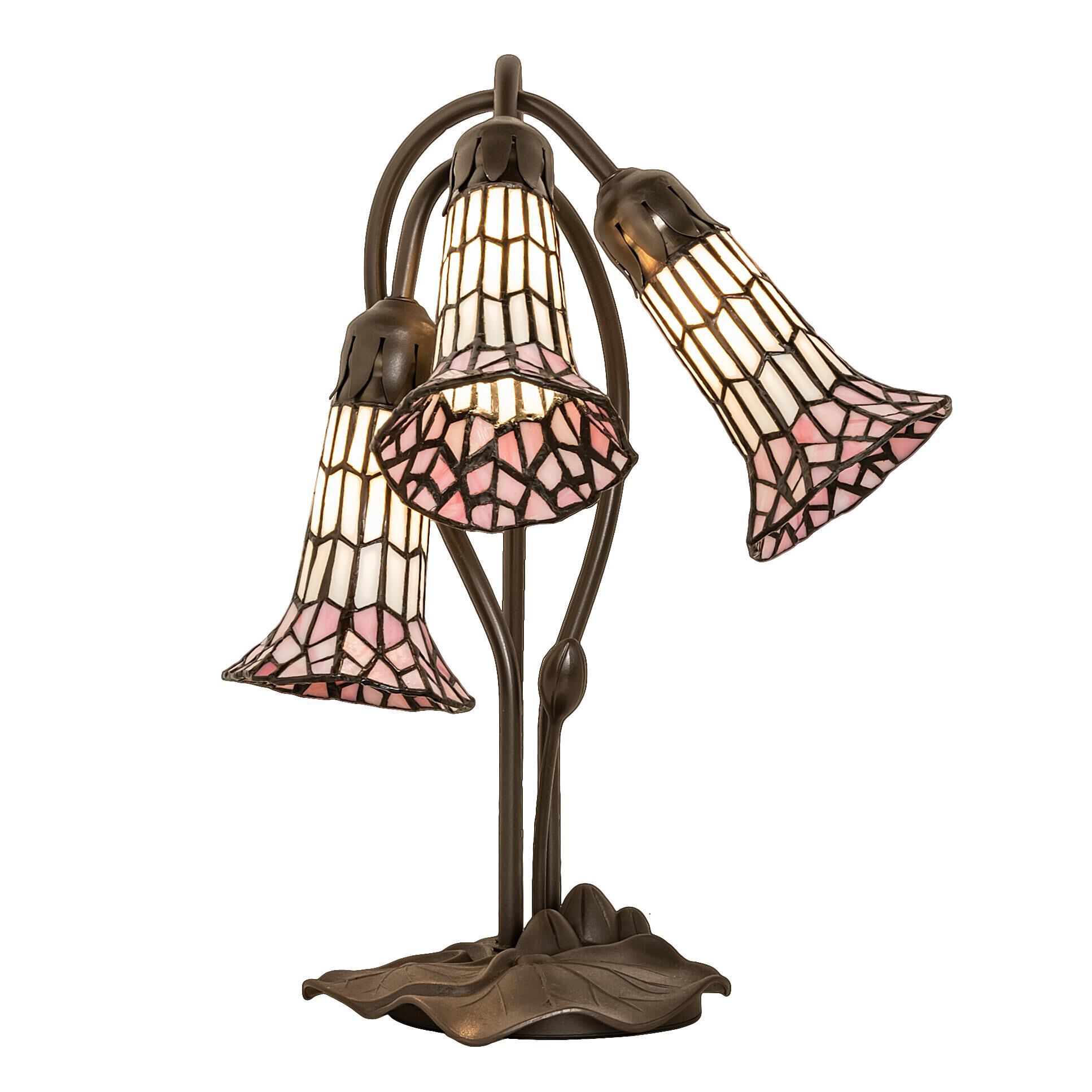 Stained Glass Pond Lily 16 Inch Accent Lamp by Meyda Lighting