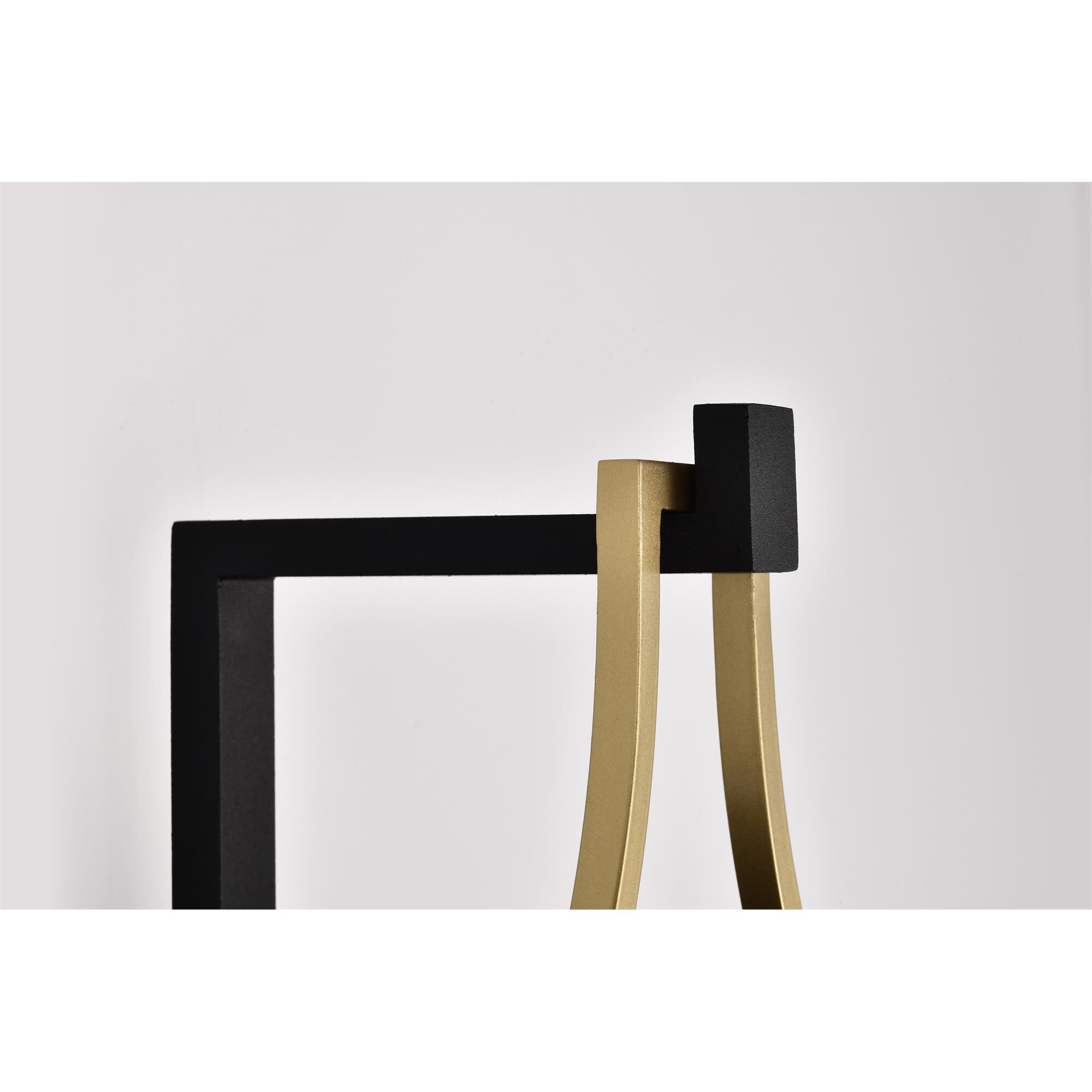 Shown in Black and Gold finish and Clear glass