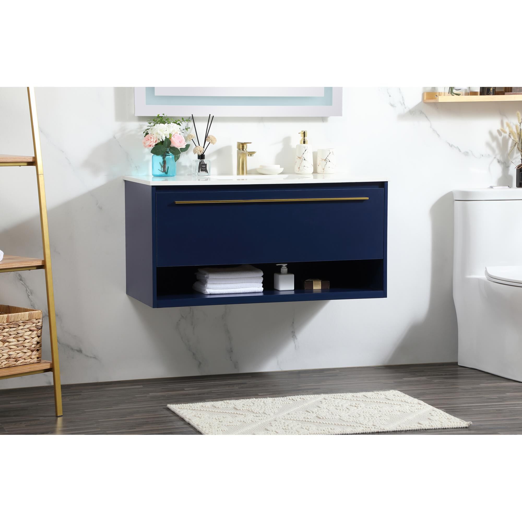 Shown in Blue finish