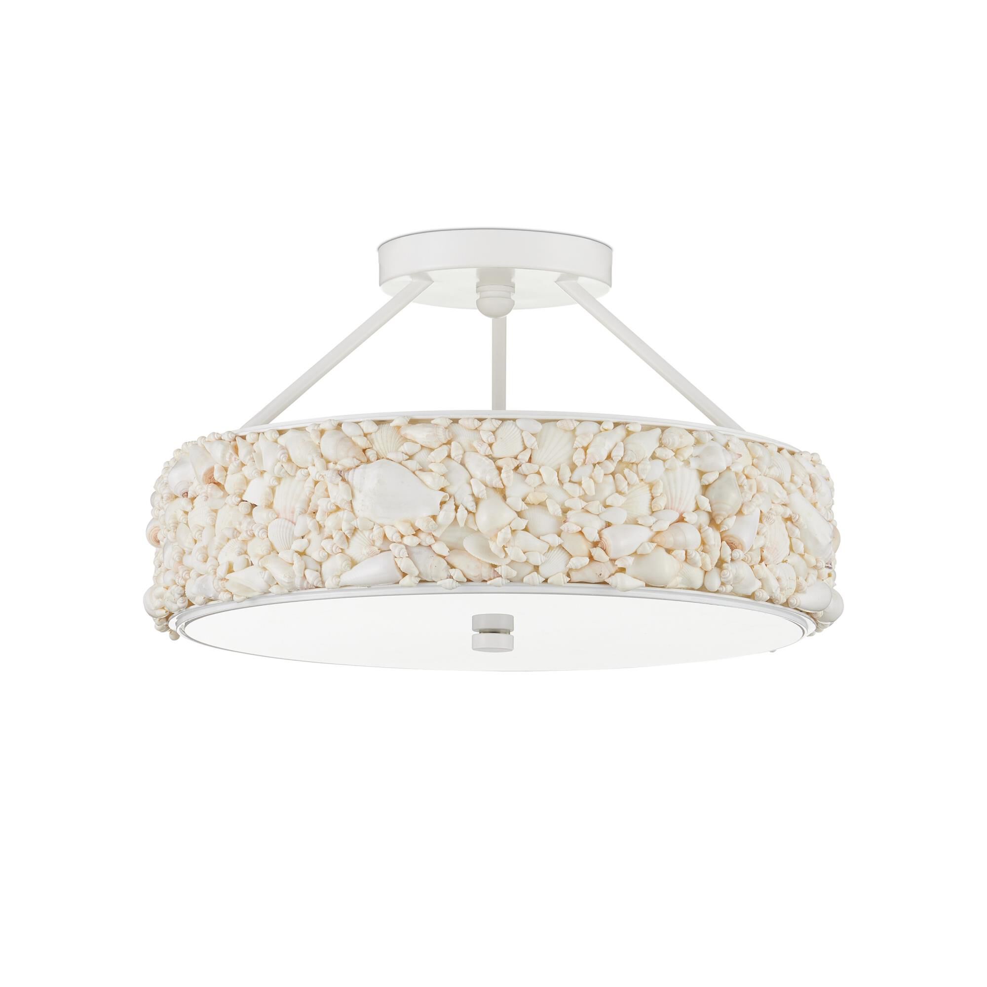 Turbinella 19 Inch Semi Flush Mount by Currey and Company