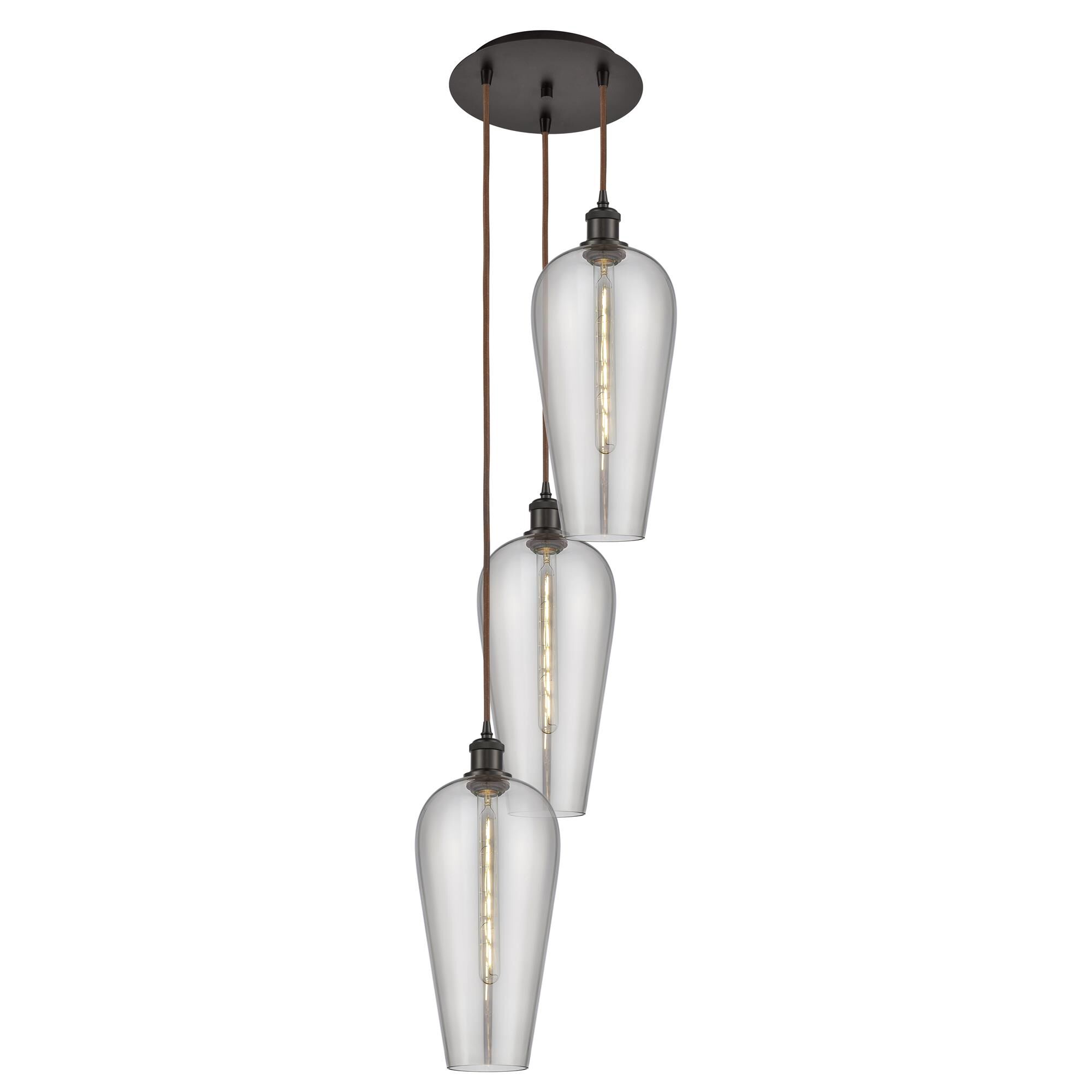 Shown in Oil Rubbed Bronze finish and Light Smoke glass