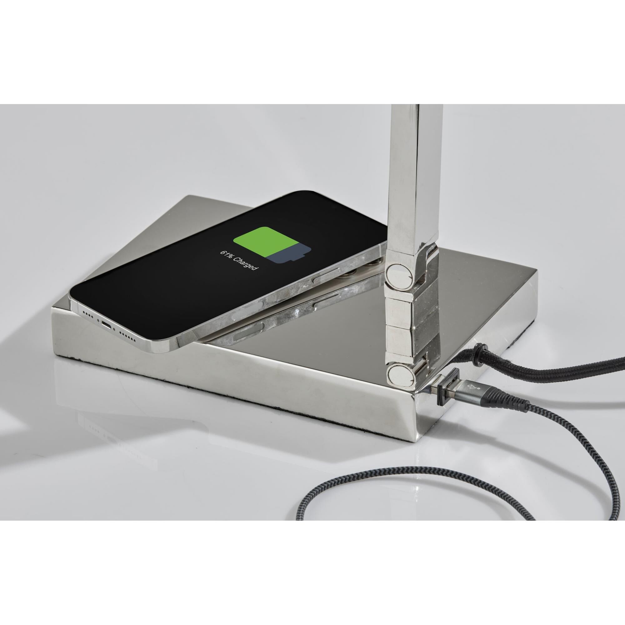 Shown in Polished Nickel finish and Polished Nickel shade