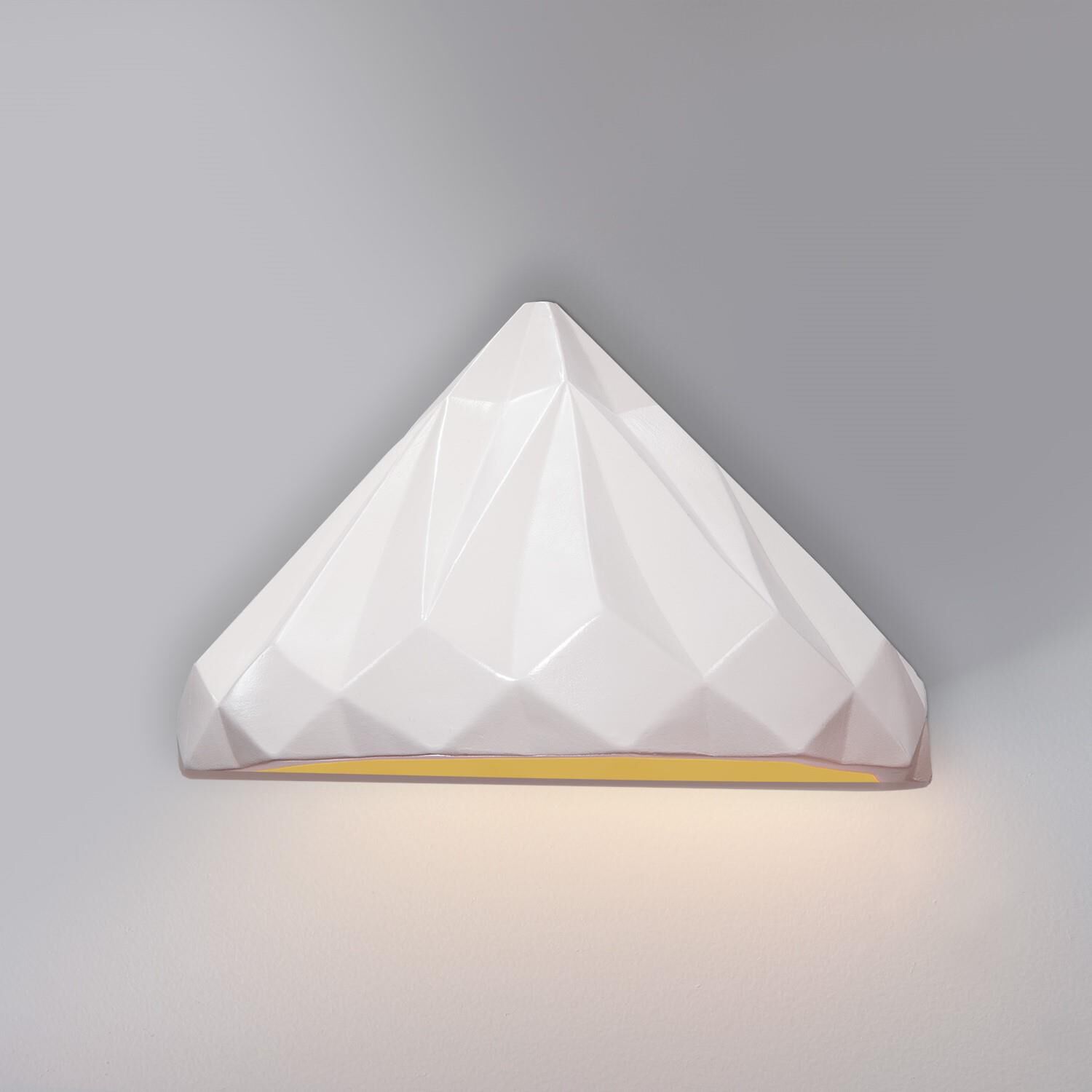 Shown in Matte White/Champagne Gold finish and Matte White/Champagne Gold Ceramic shade