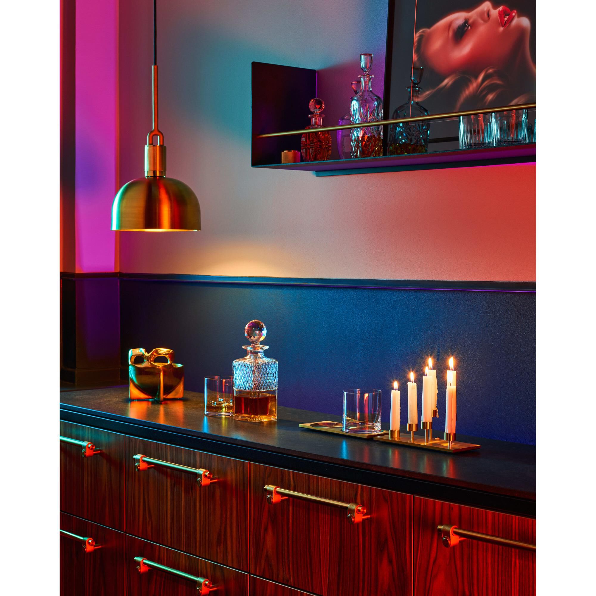 Shown in Brass finish