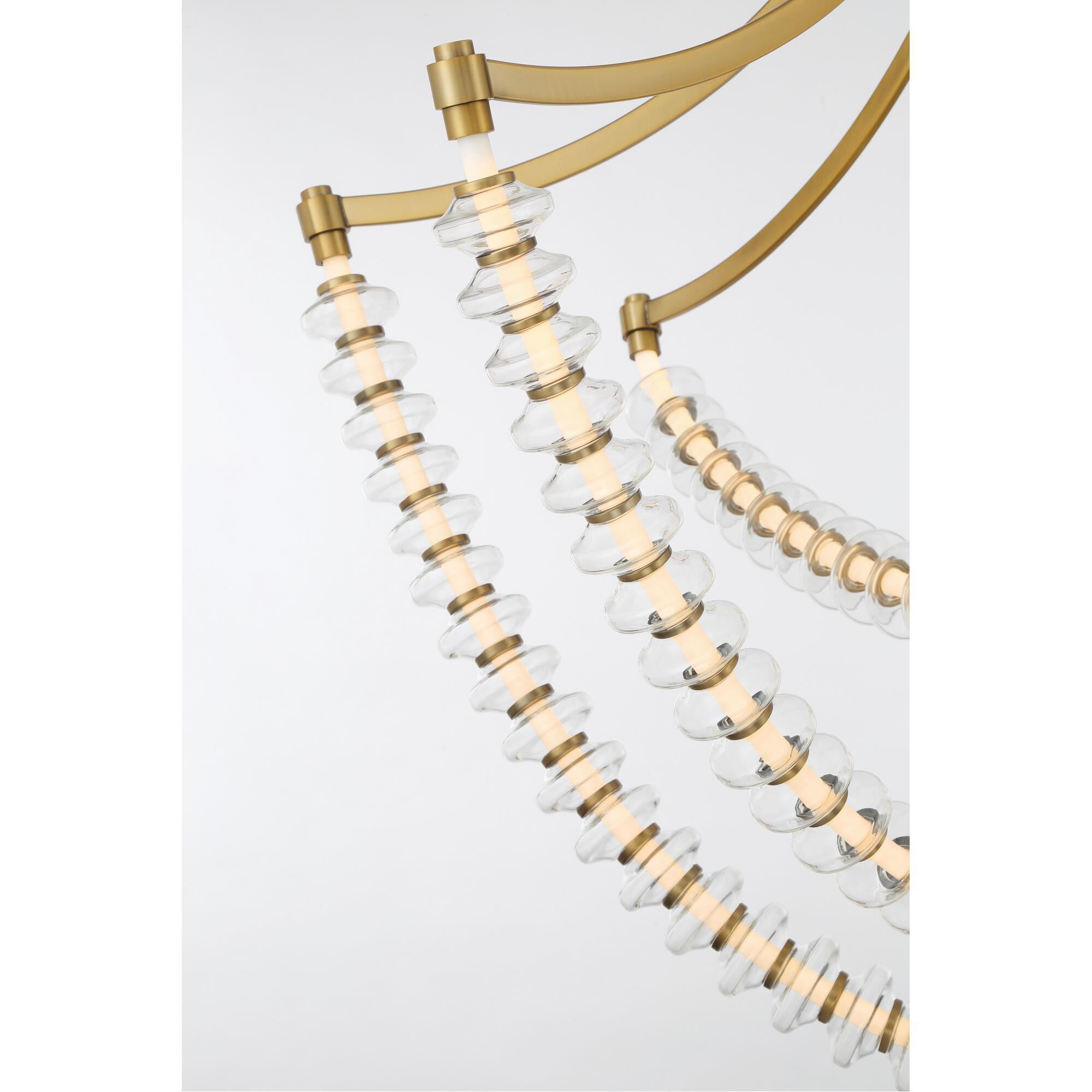 Shown in Legacy Brass finish and Clear glass and Glass shade