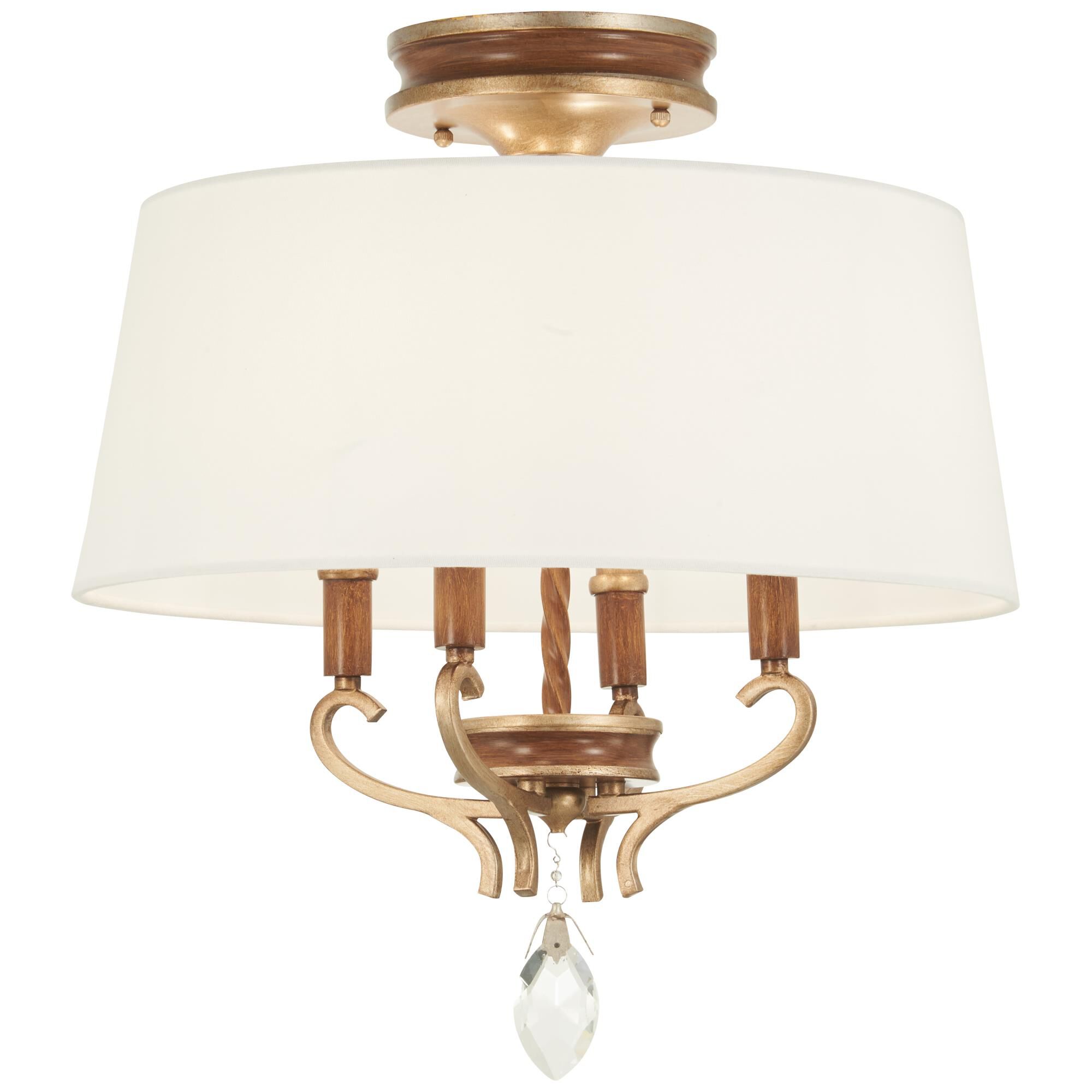 Magnolia Manor 19 Inch 4 Light Semi Flush Mount by Metropolitan Lighting