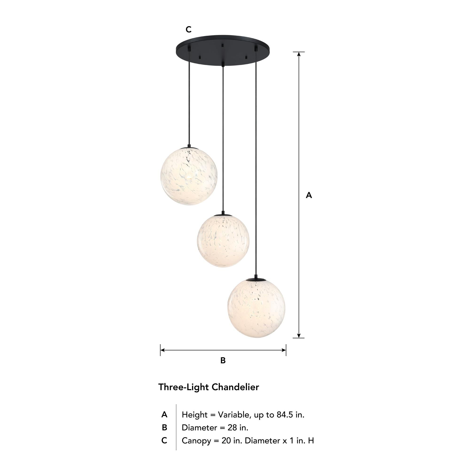 Circo 28 Inch Multi Light Pendant by Designers Fountain