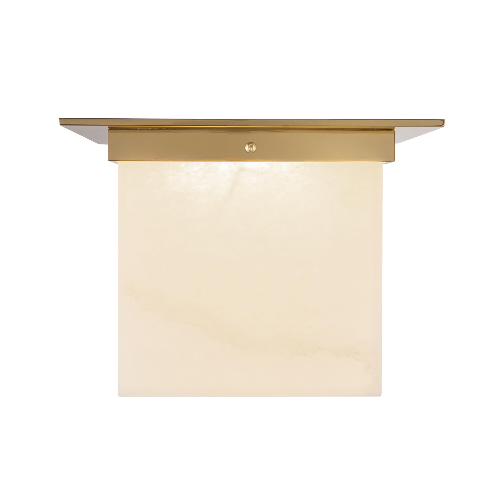 Shown in Patina Brass finish and Alabaster glass