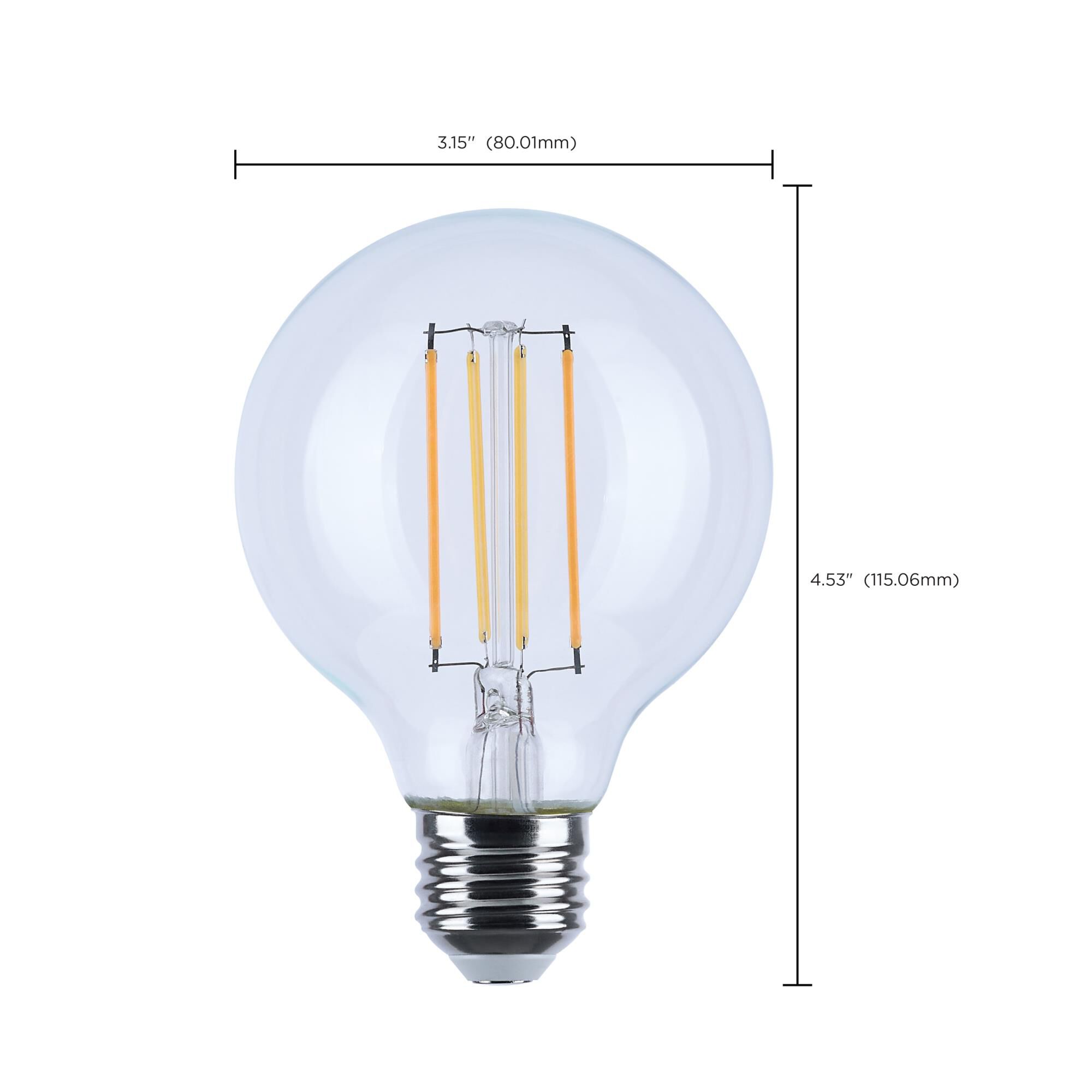 Dimmable 8 Watt 3000K G25 LED Light Bulb,
