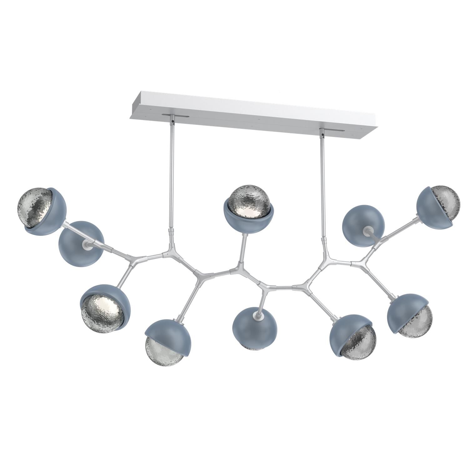 Shown in Classic Silver finish and Smoke glass and Poppy Blue accent