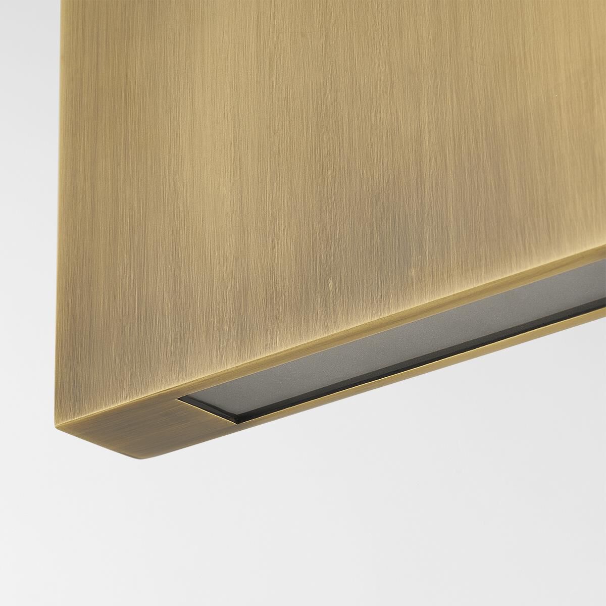 Shown in Patina Brass finish and Clear shade