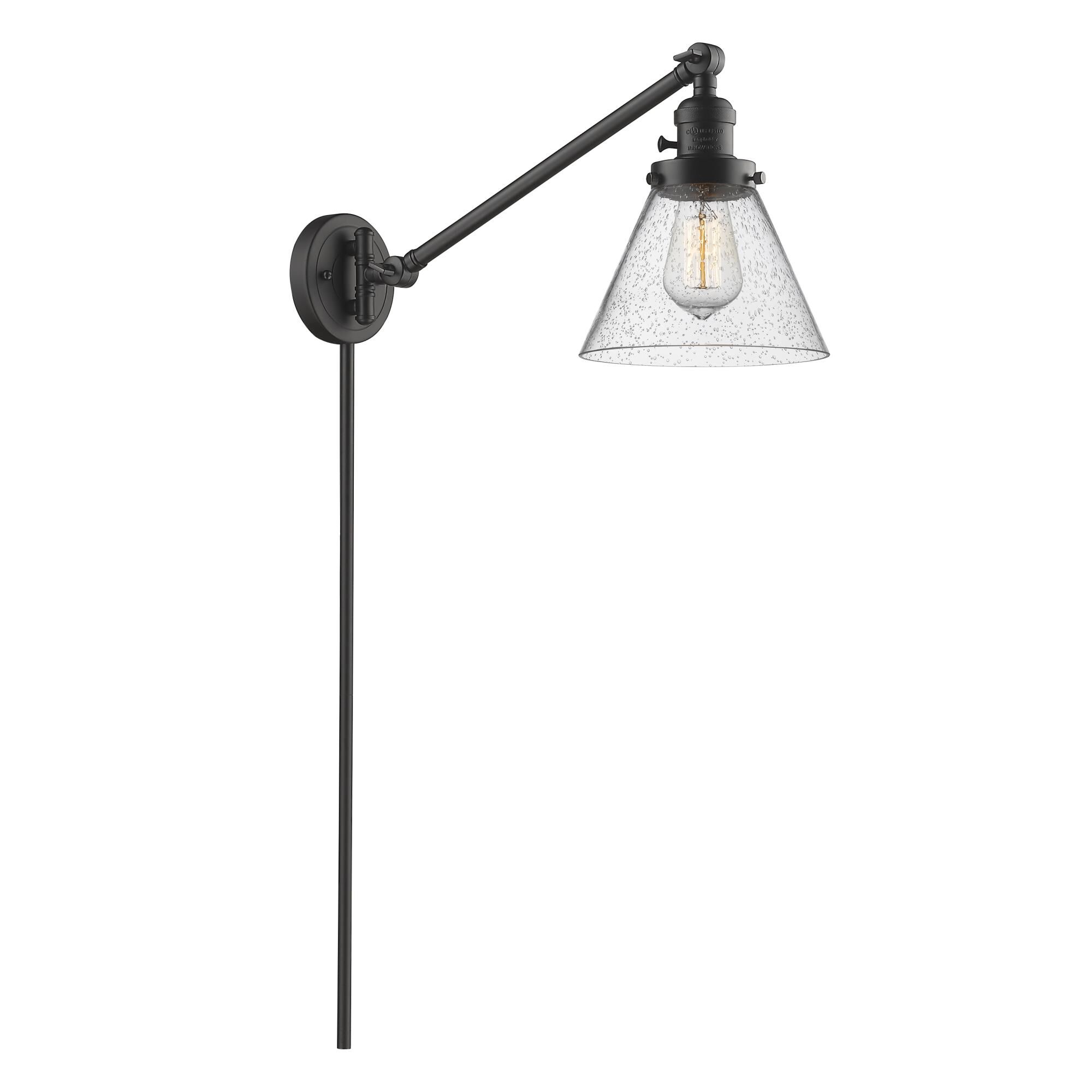 Bruno Marashlian Large Cone Wall Swing Lamp by Innovations Lighting