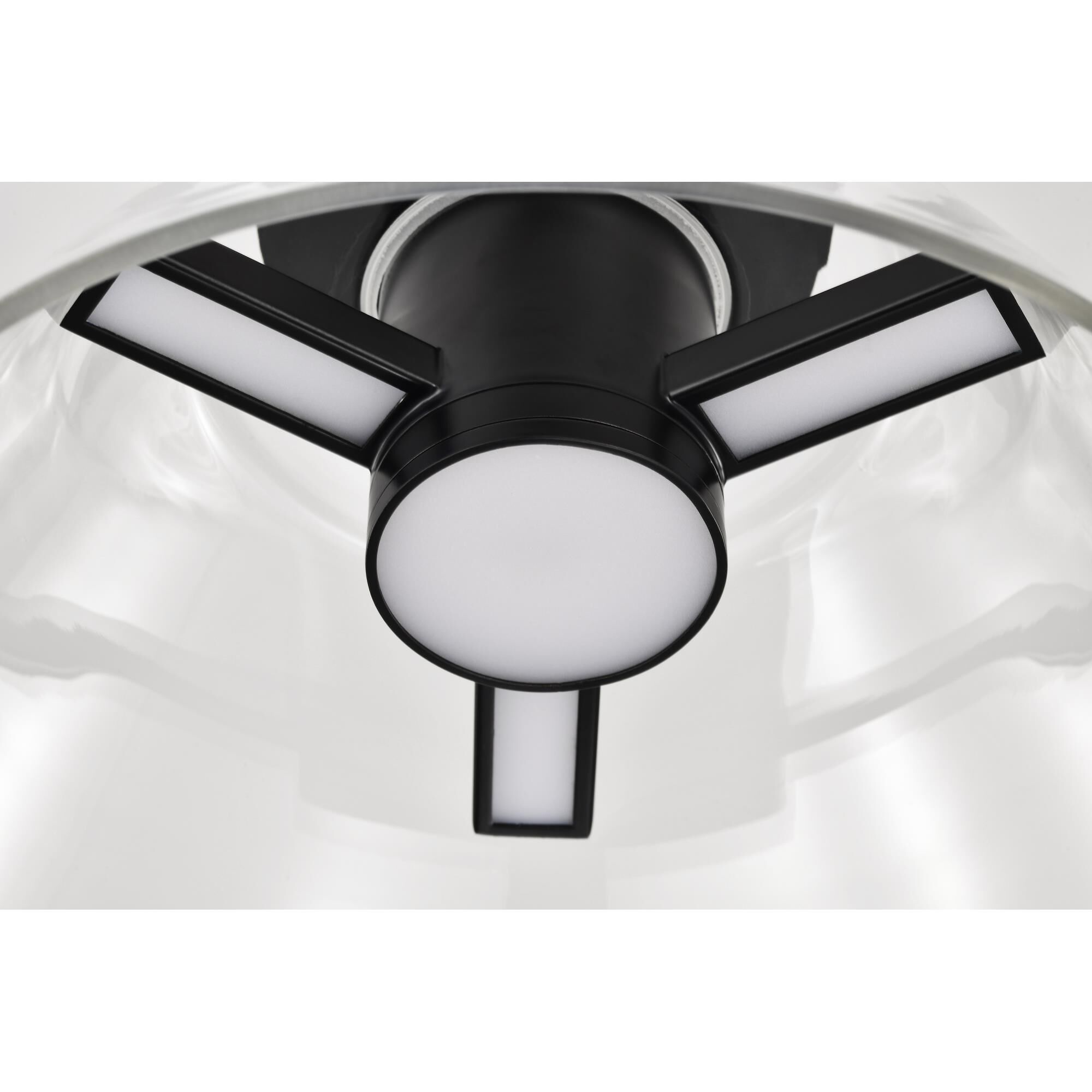 Shown in Matte Black finish and Clear glass