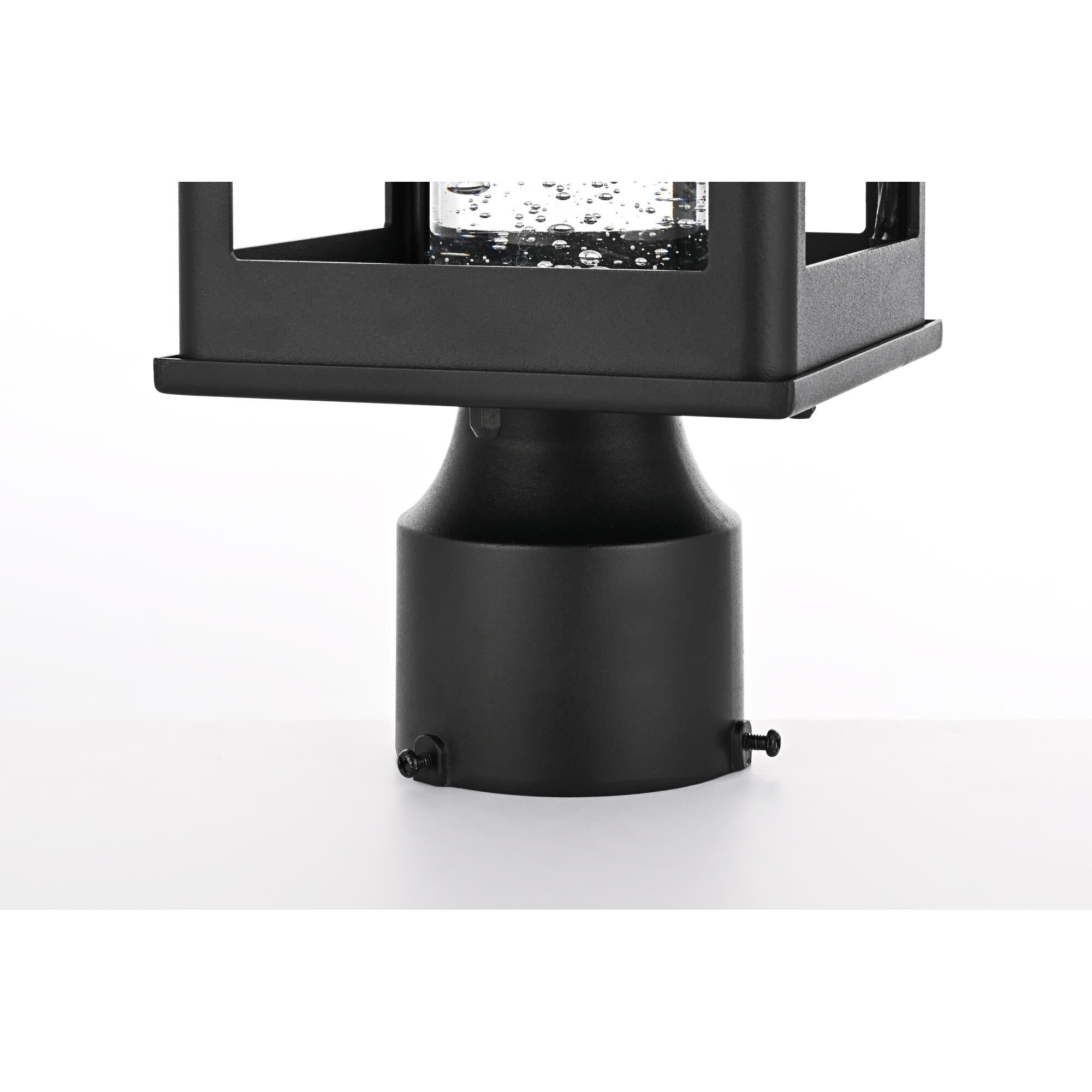 Shown in Black finish and Clear glass