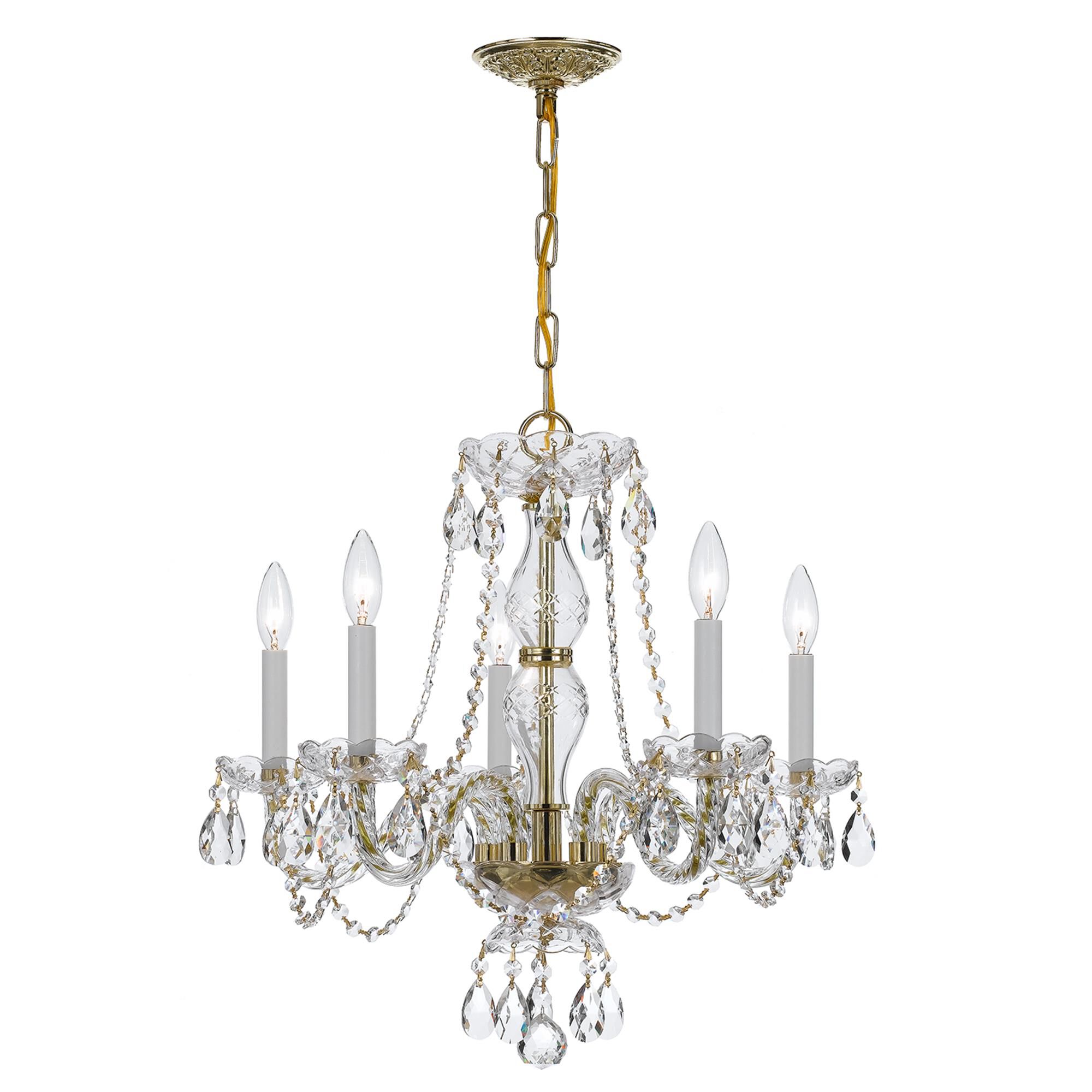 Traditional Crystal 21 Inch Chandelier,