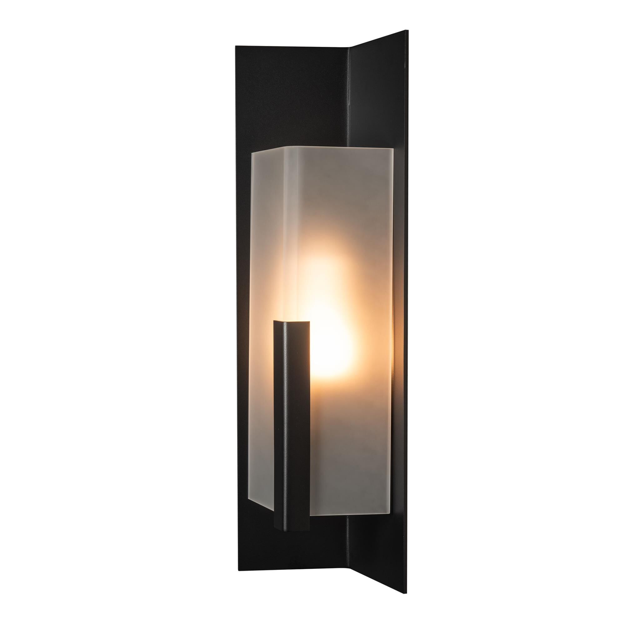 Shown in Coastal Black finish and Frosted glass