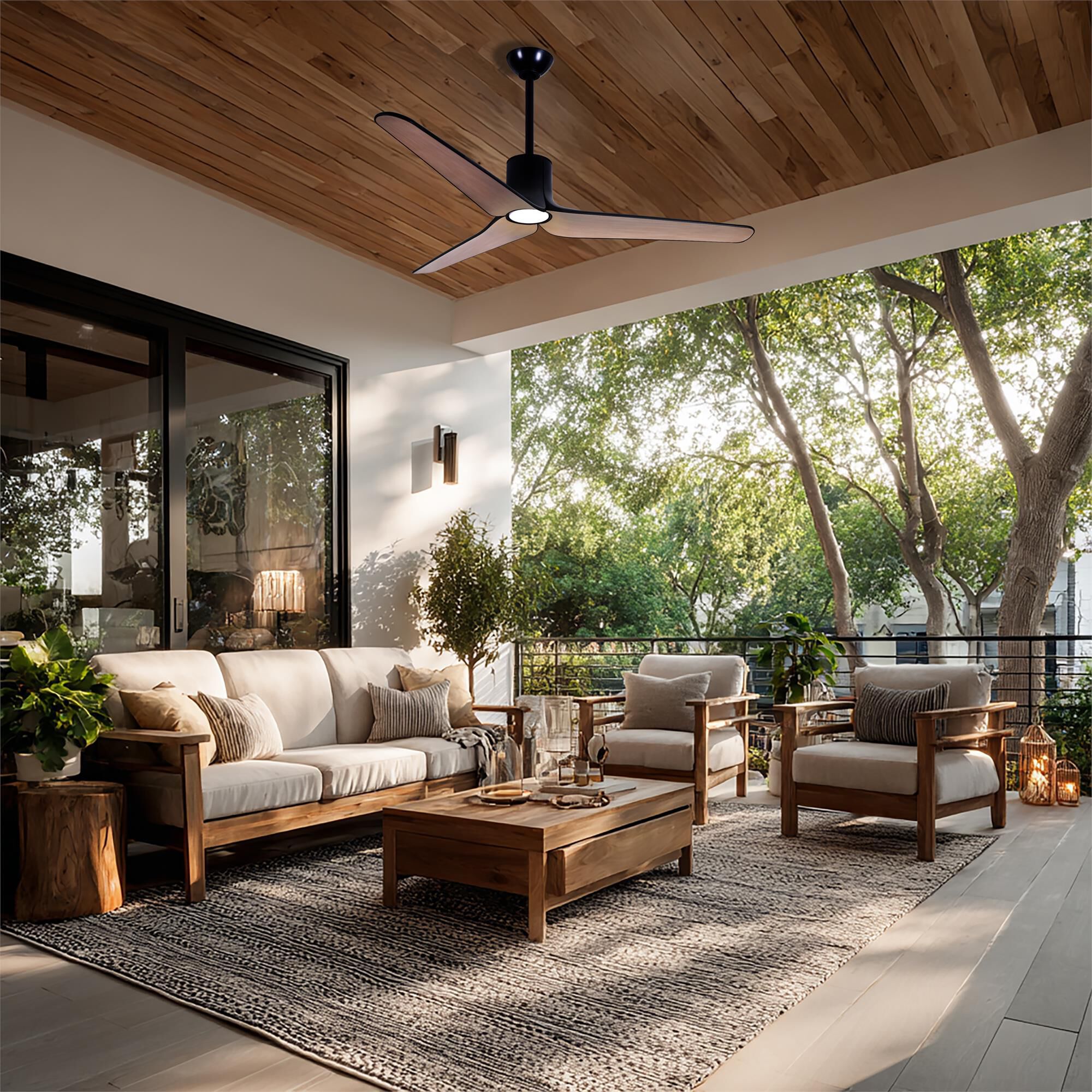 Tempri 56 Inch Ceiling Fan with Light Kit,