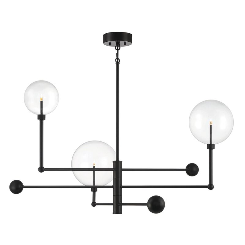 46 Inch 3 Light LED Chandelier by Meridian Lighting