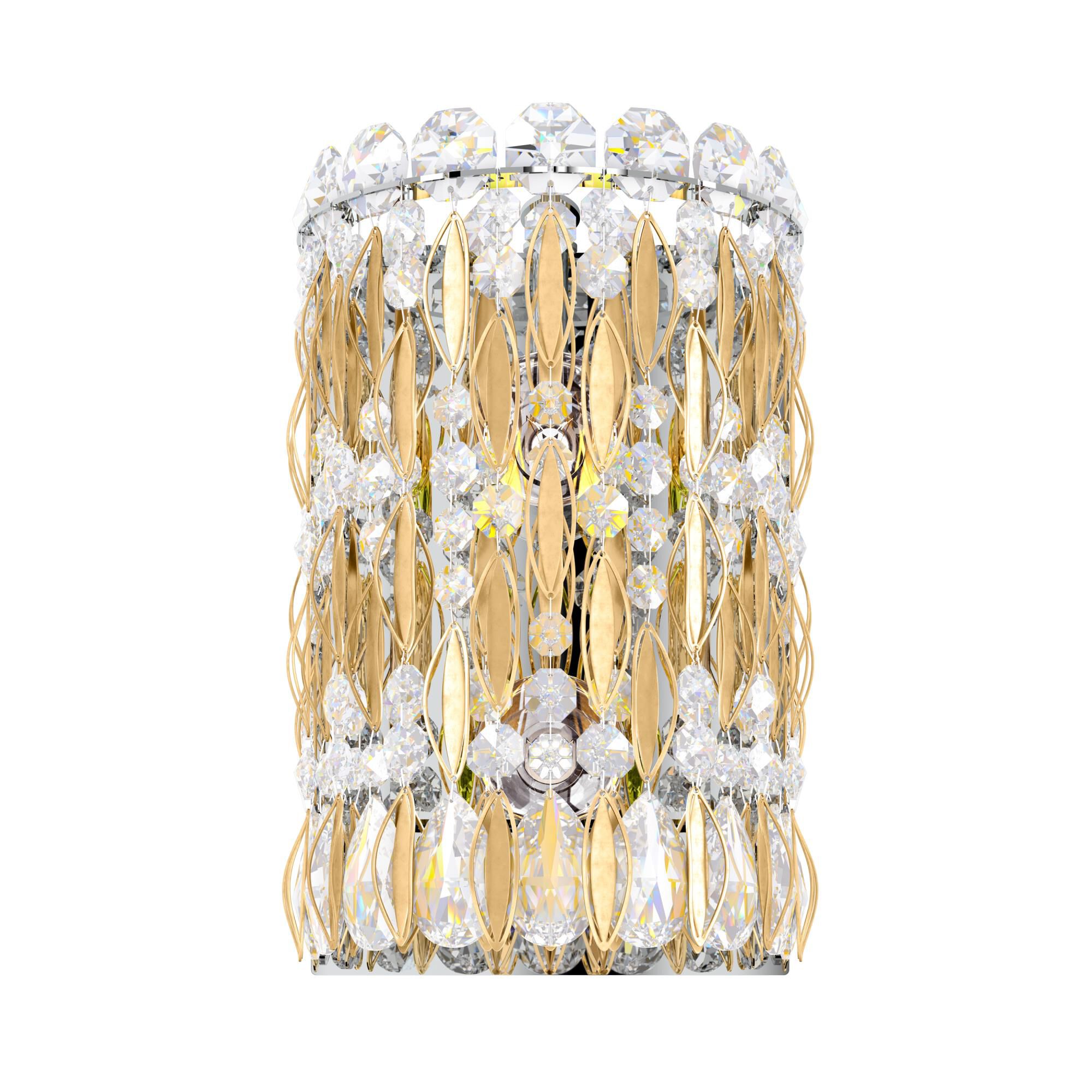 Shown in Heirloom Gold finish and Heritage crystal