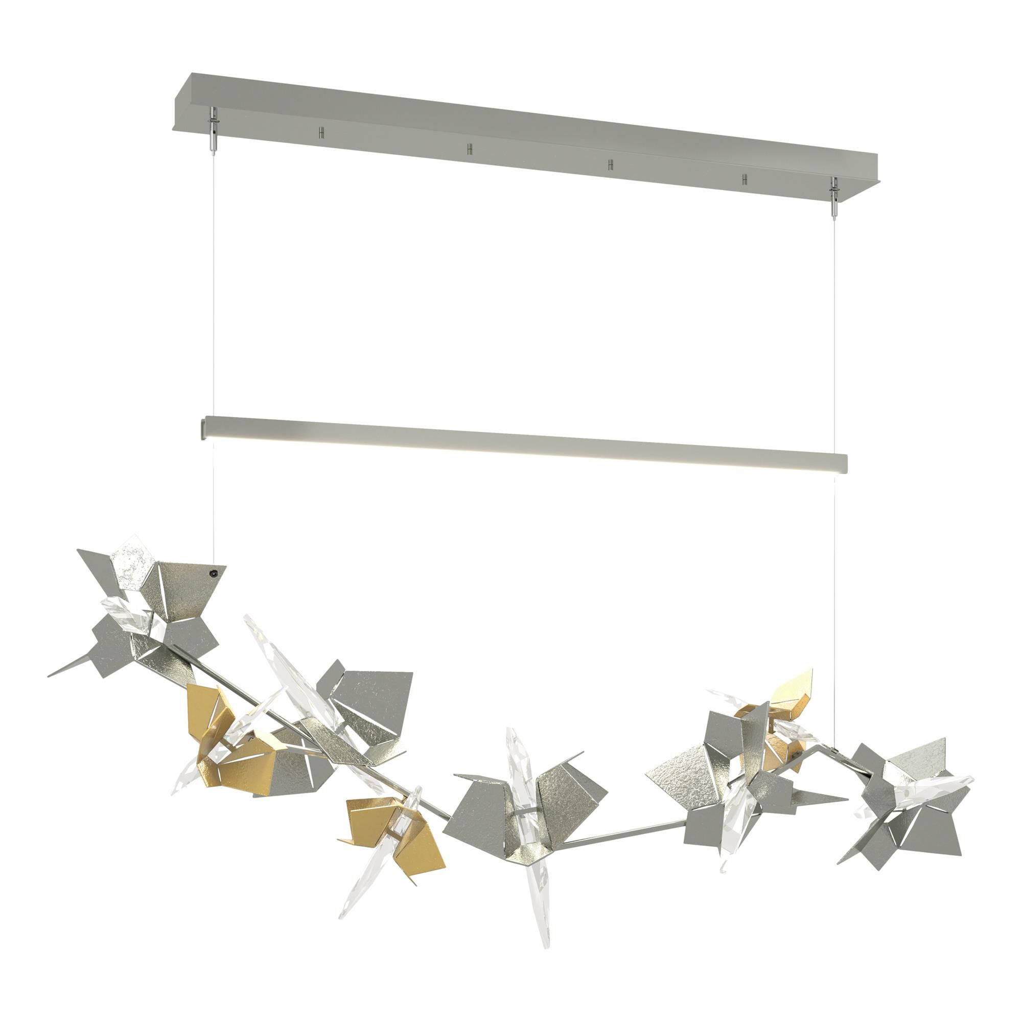 Shown in Sterling finish and Modern Brass (86) accent