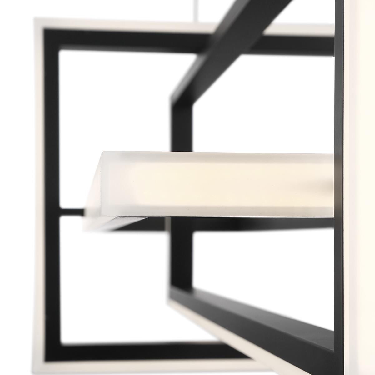 Shown in Matte Black finish and Steel and Acrylic shade