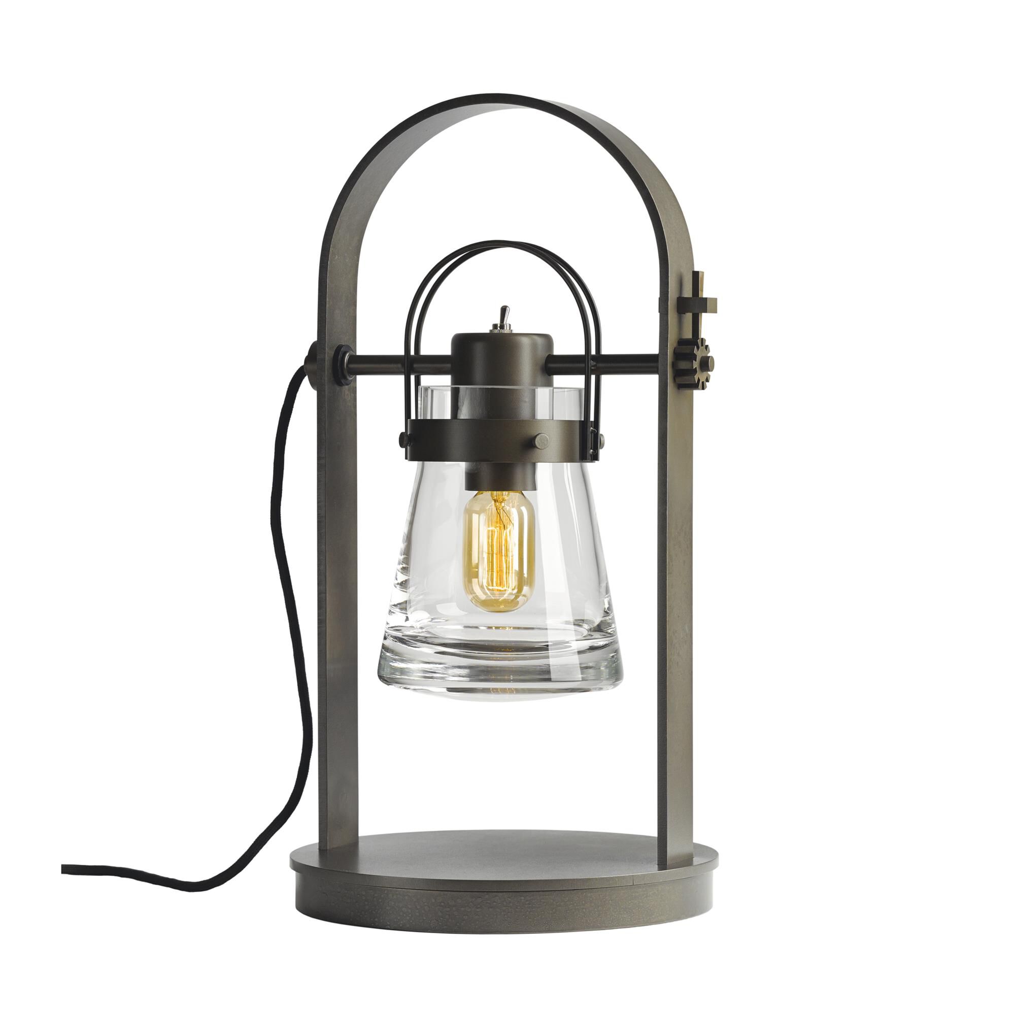 Shown in Dark Smoke finish and Clear  glass