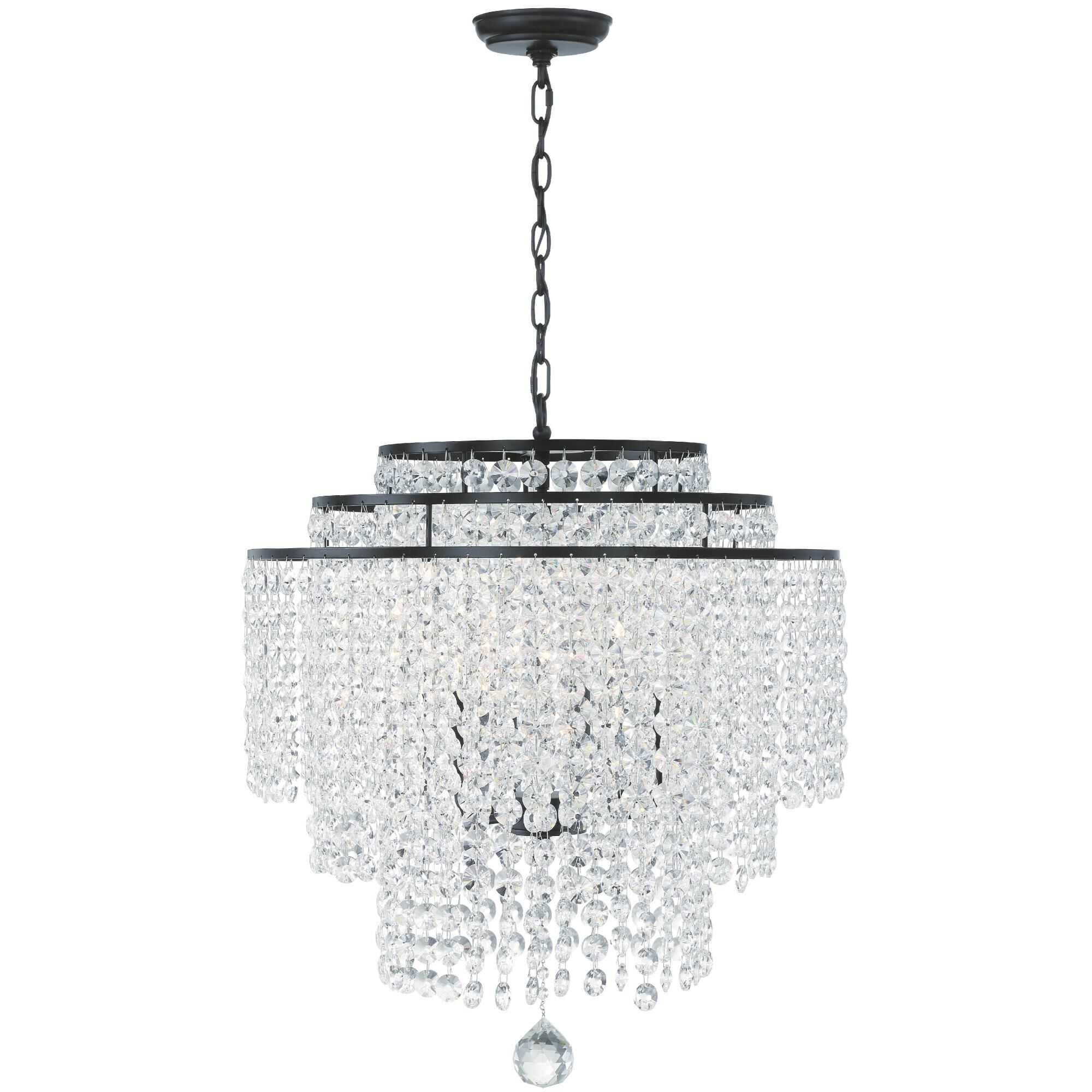 Gabrielle 22 Inch 6 Light Chandelier by Crystorama