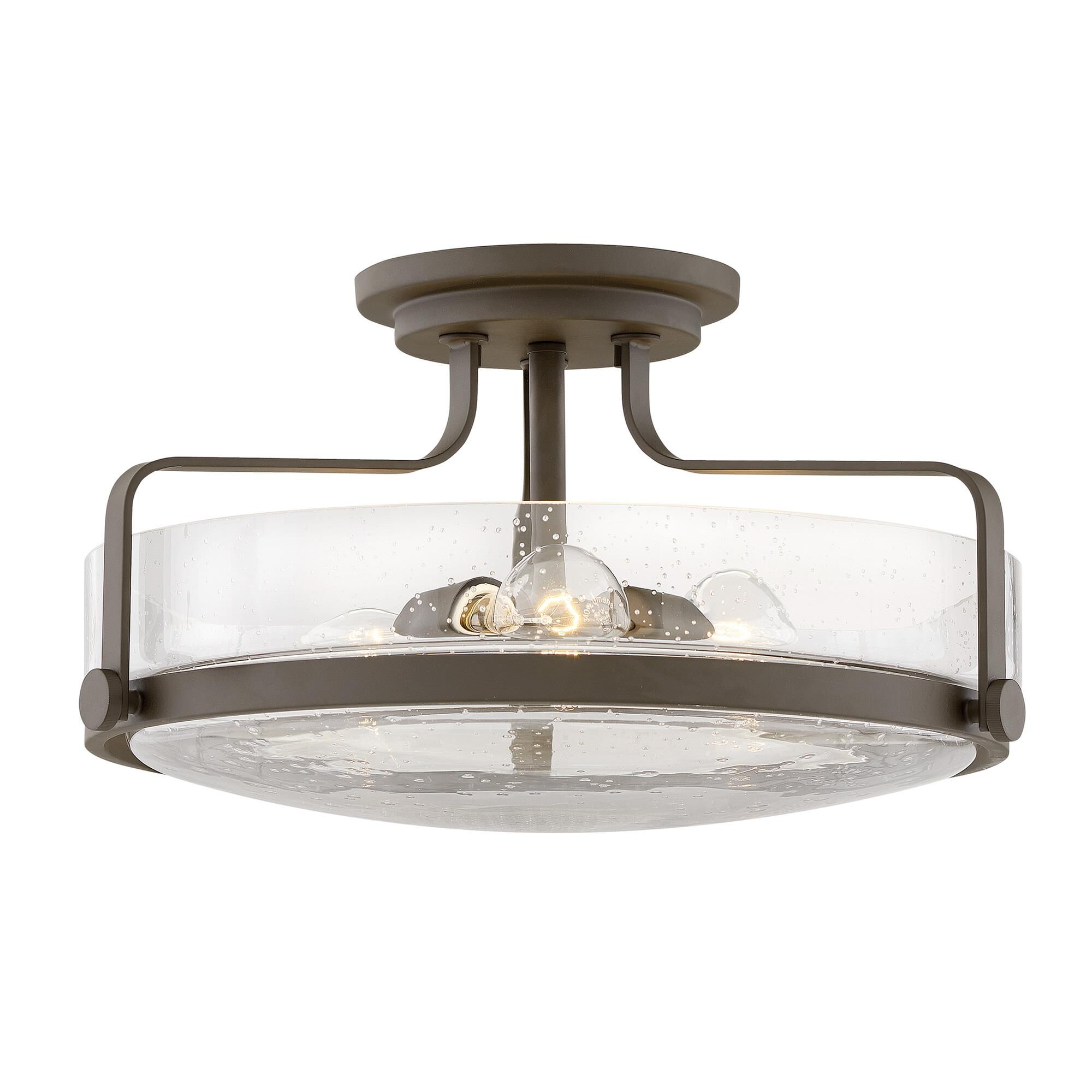 Harper 18 Inch 3 Light Semi Flush Mount,