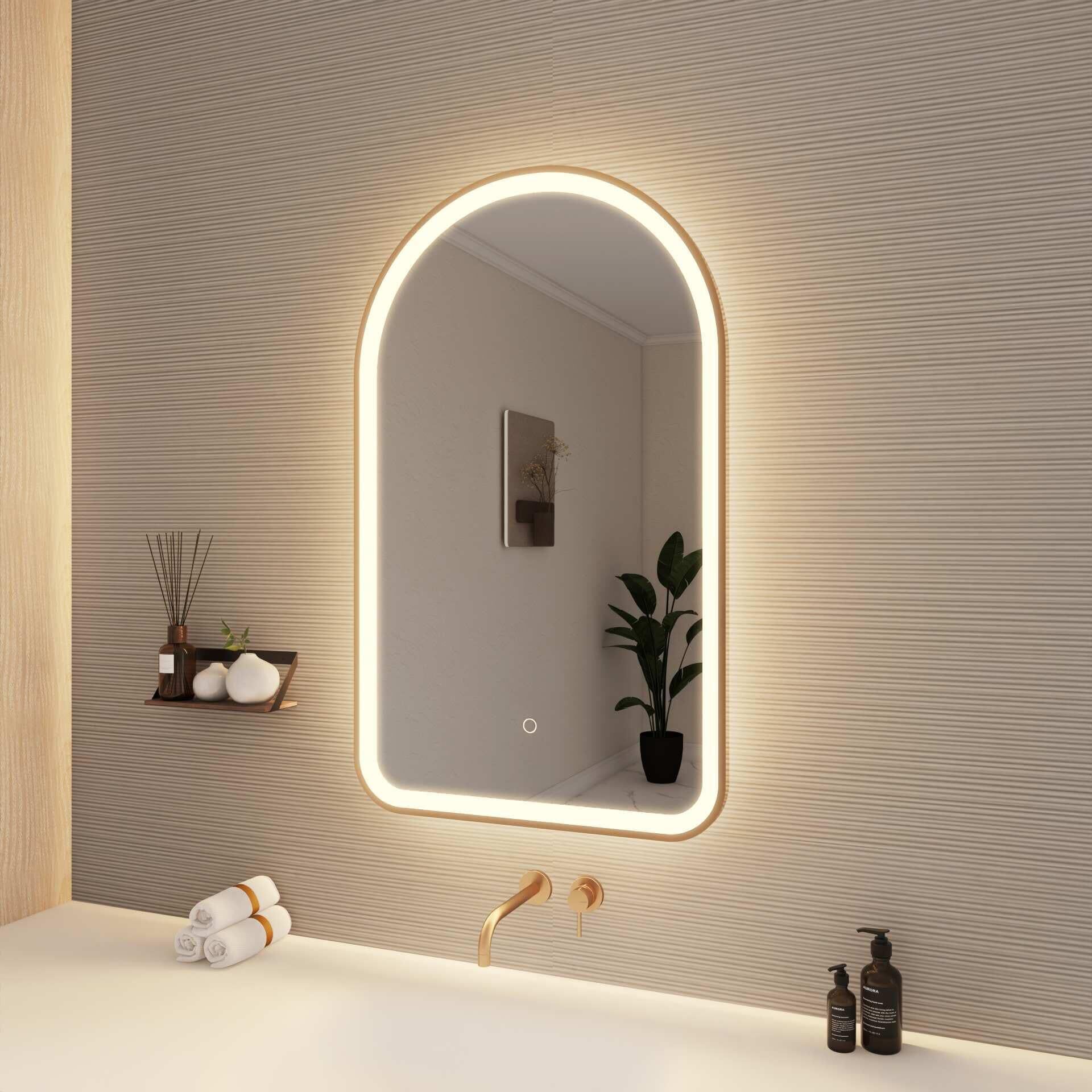 Harmoni 36 Inch Arched LED Lighted Mirror by Elegant Decor