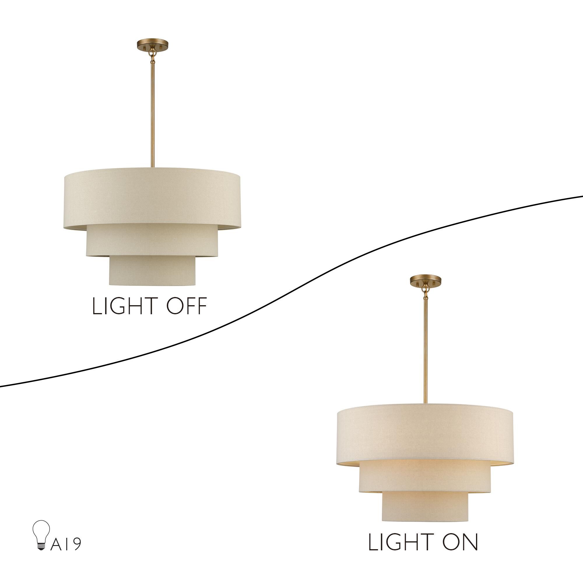 Bellingham 28 Inch Large Pendant by Livex Lighting