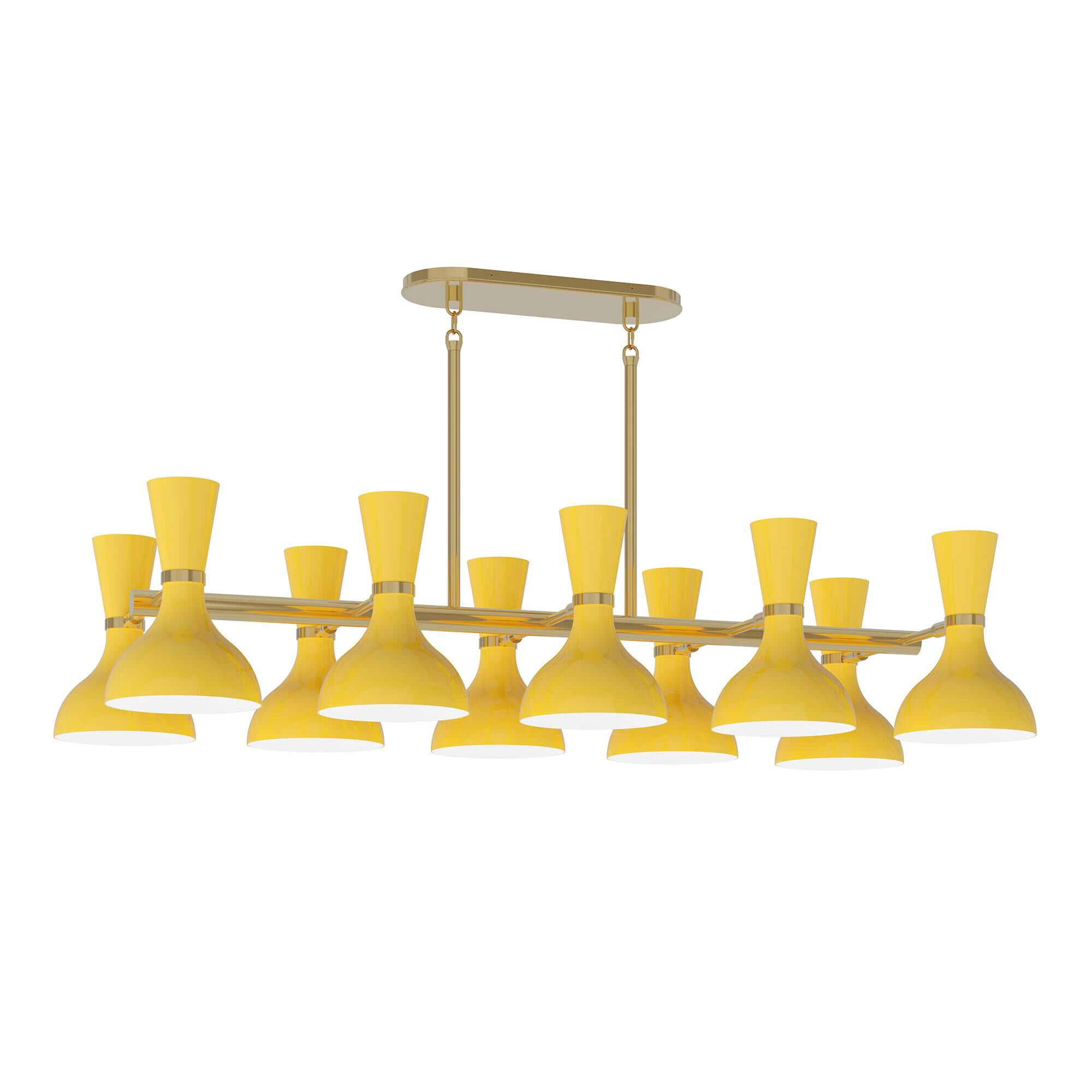 Shown in Gold finish and Sunset shade