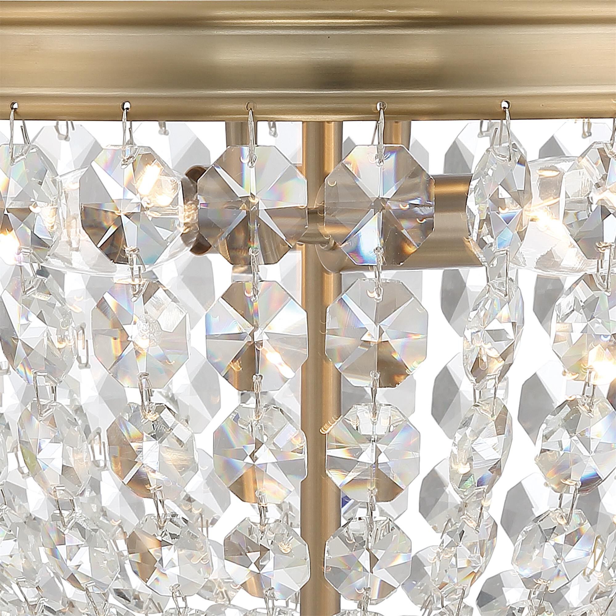 Shown in Vibrant Gold finish and Hand Cut crystal