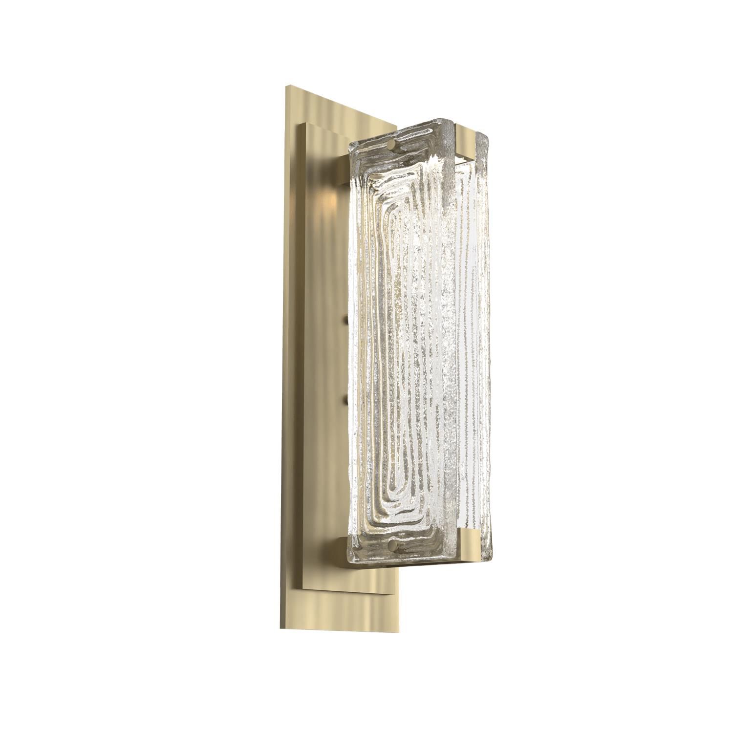 Shown in Heritage Brass finish and Linea Cast glass