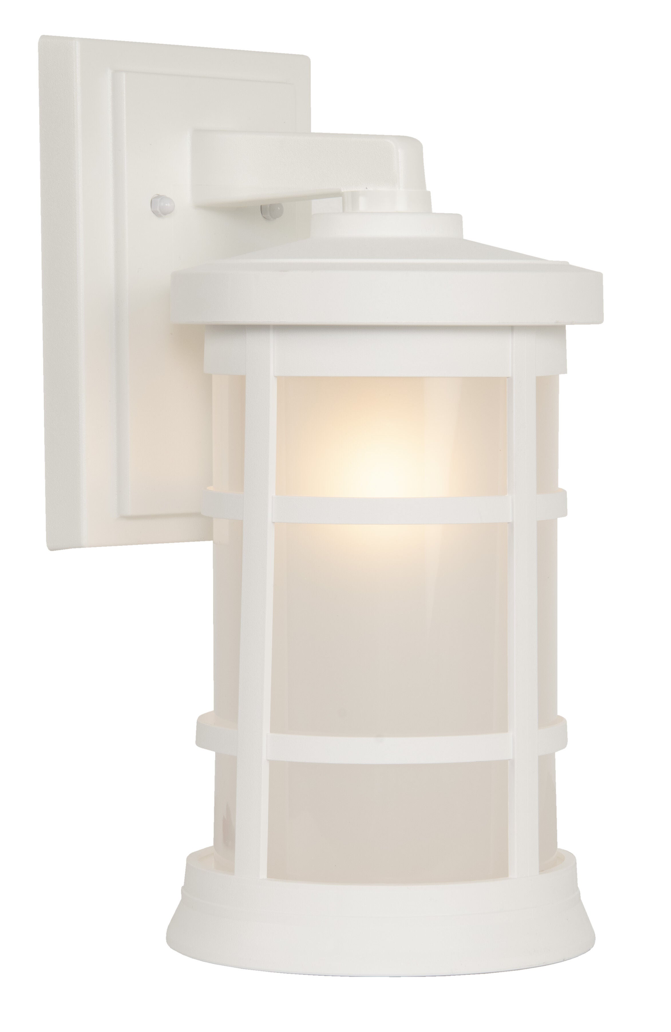 Shown in Textured White finish and Frosted Polycarbonate shade