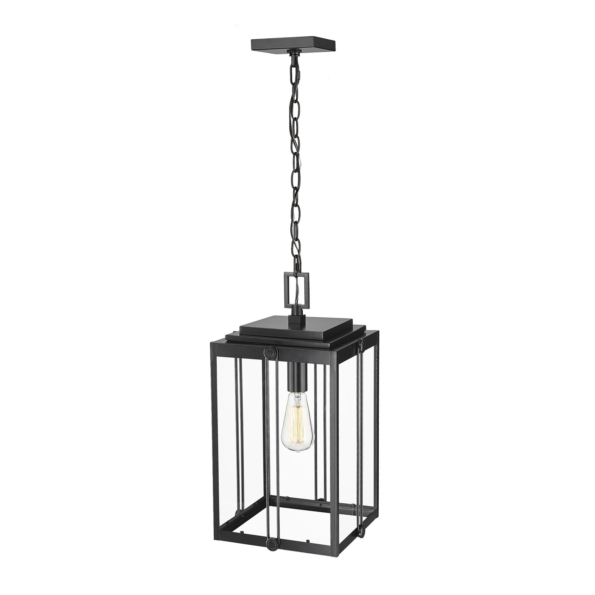 Shown in Powder Coated Black finish and Clear glass