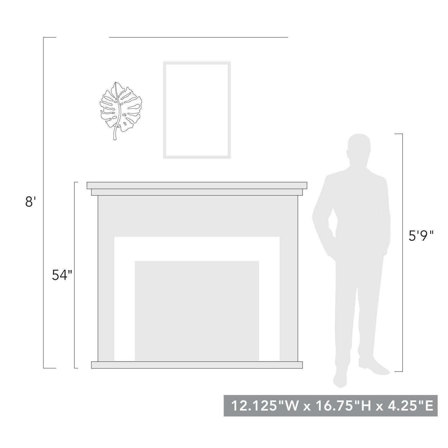 Shown in Textured White Plaster finish