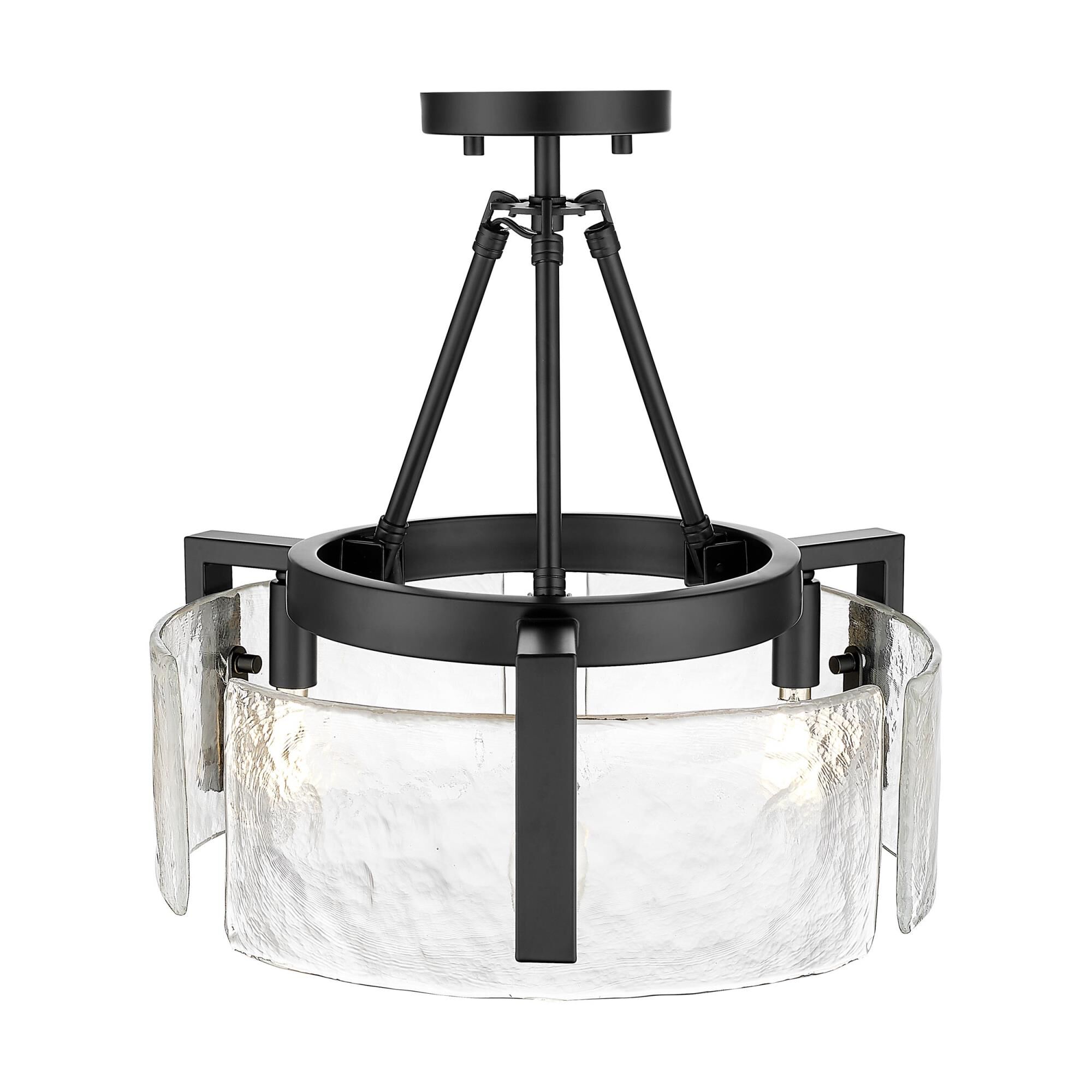 Aenon 17 Inch Semi Flush Mount by Golden Lighting